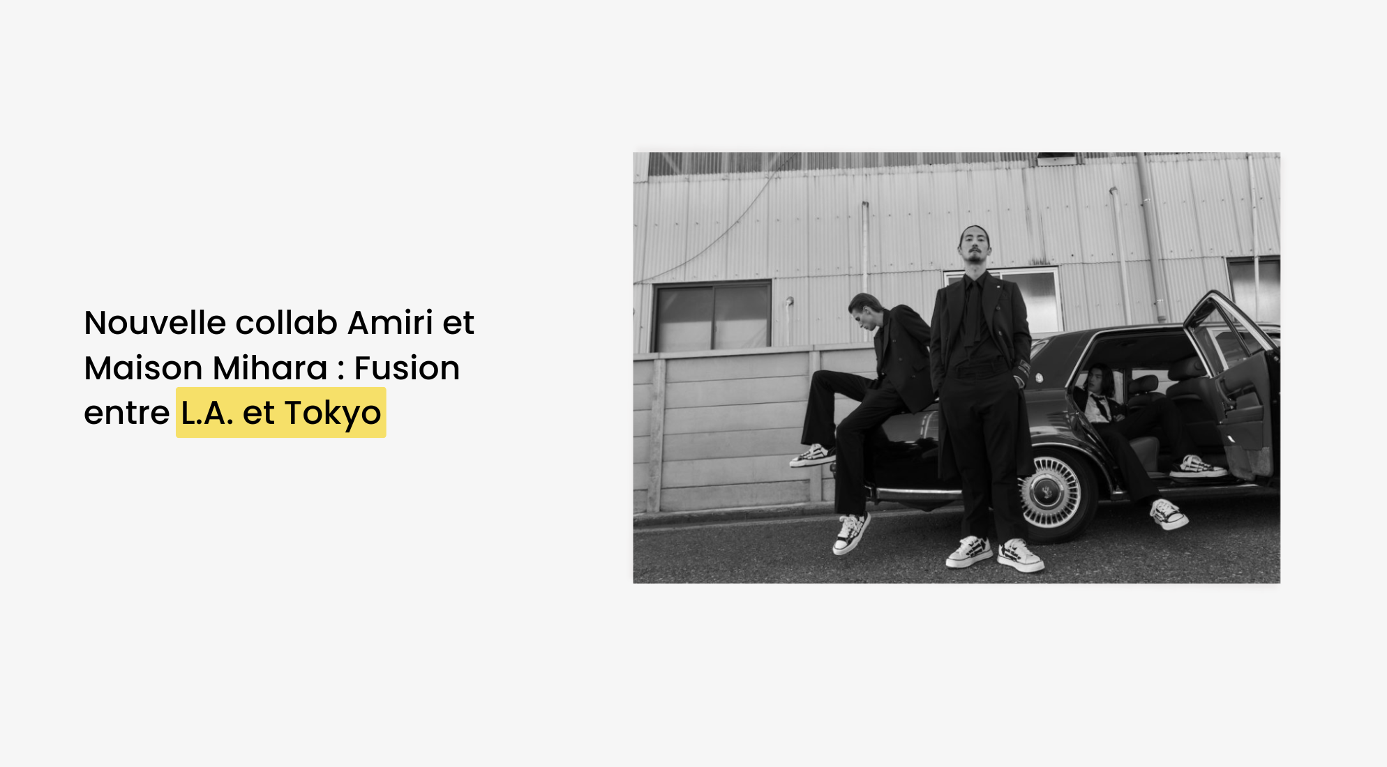 Amiri x Maison Mihara Yasuhiro : Une sneaker en édition limitée qui fusionne le style de Los Angeles et l'artisanat de Tokyo - Dimension Stores