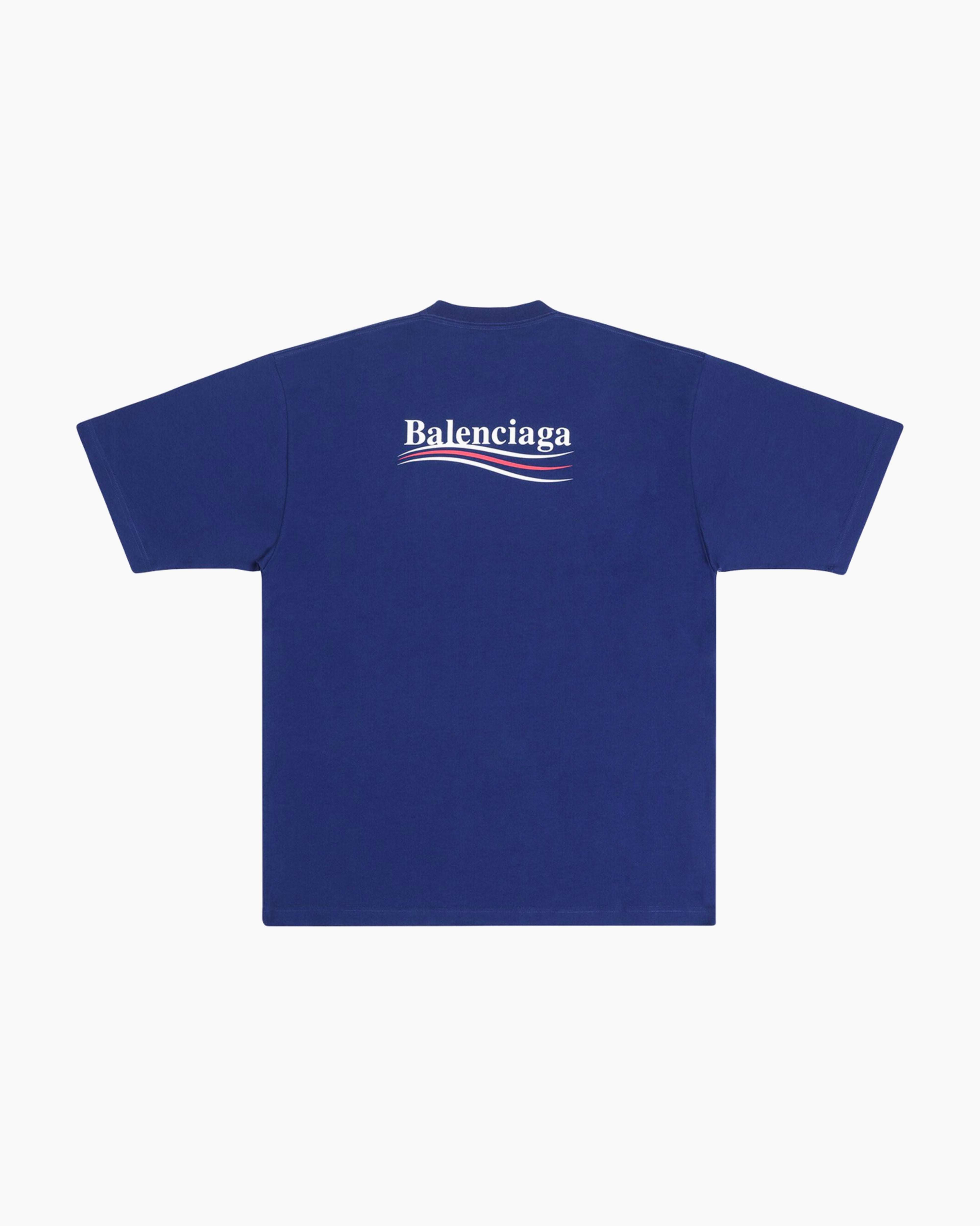 Balenciaga Political Campagn Blue Tee