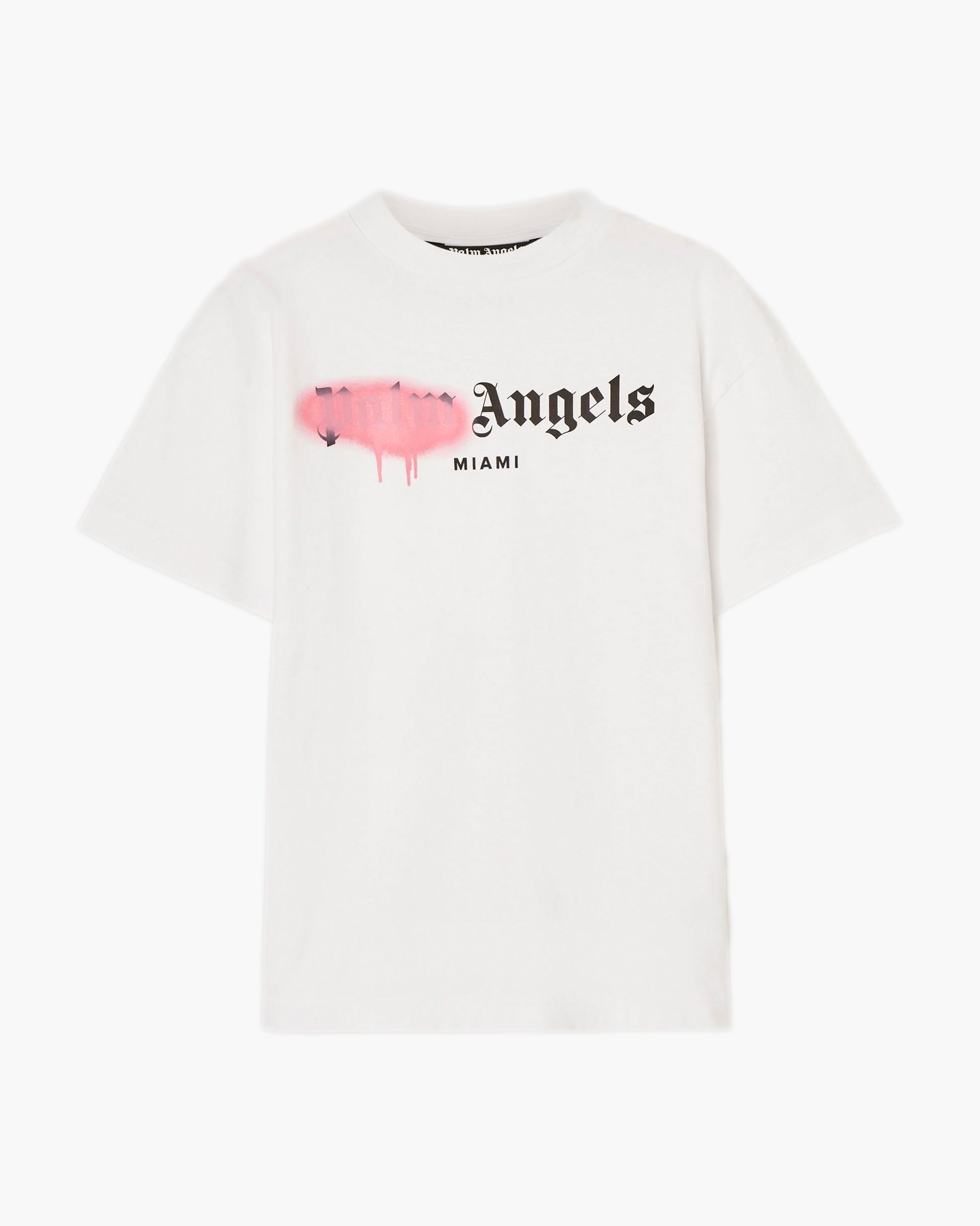 Palm Angels Miami sprayed tee saumon