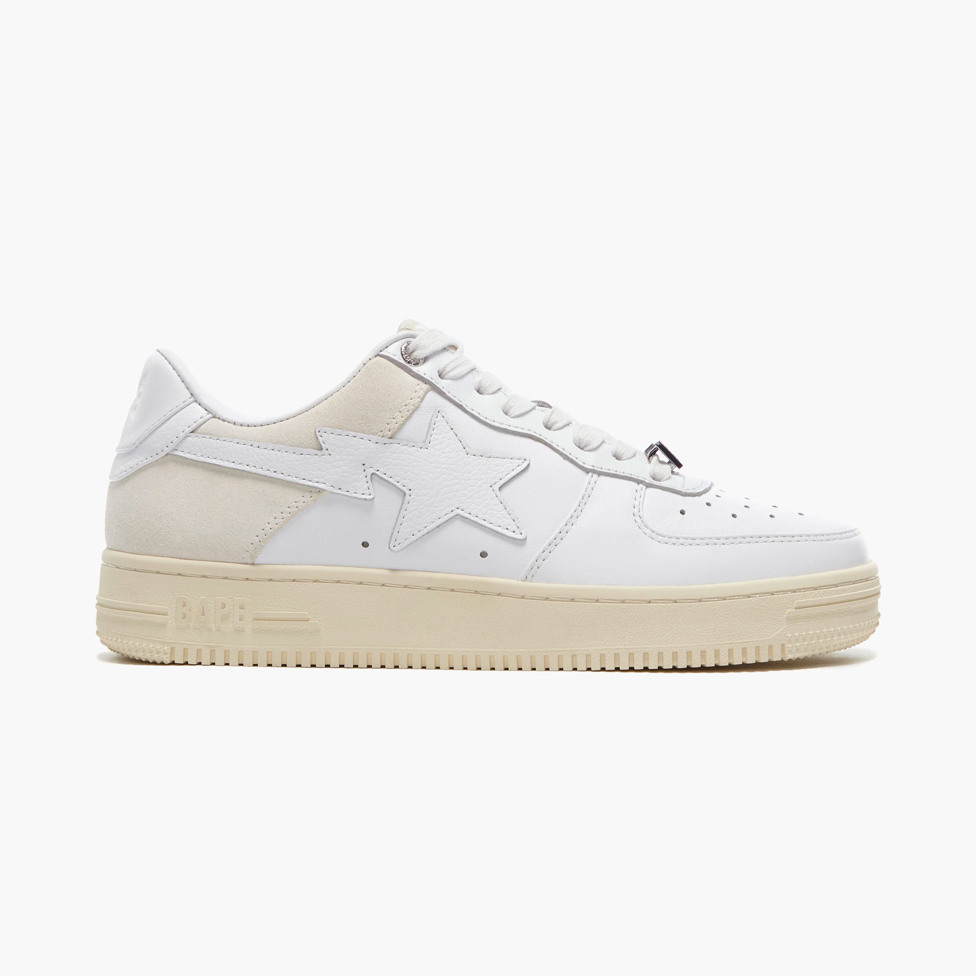 A Bathing Ape Bapesta Suede Heel White 2021
