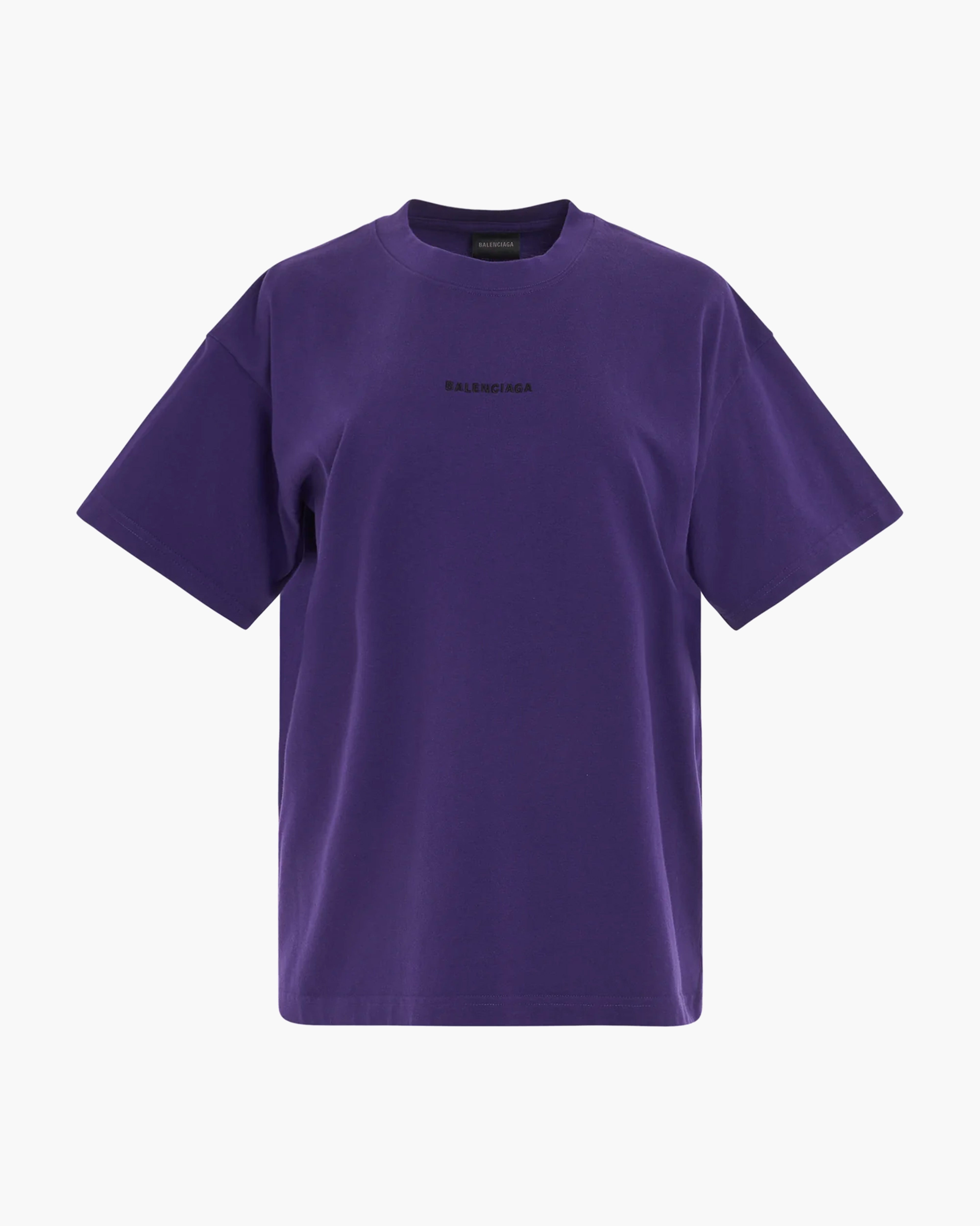 Balenciaga T-Shirt a Logo Violet