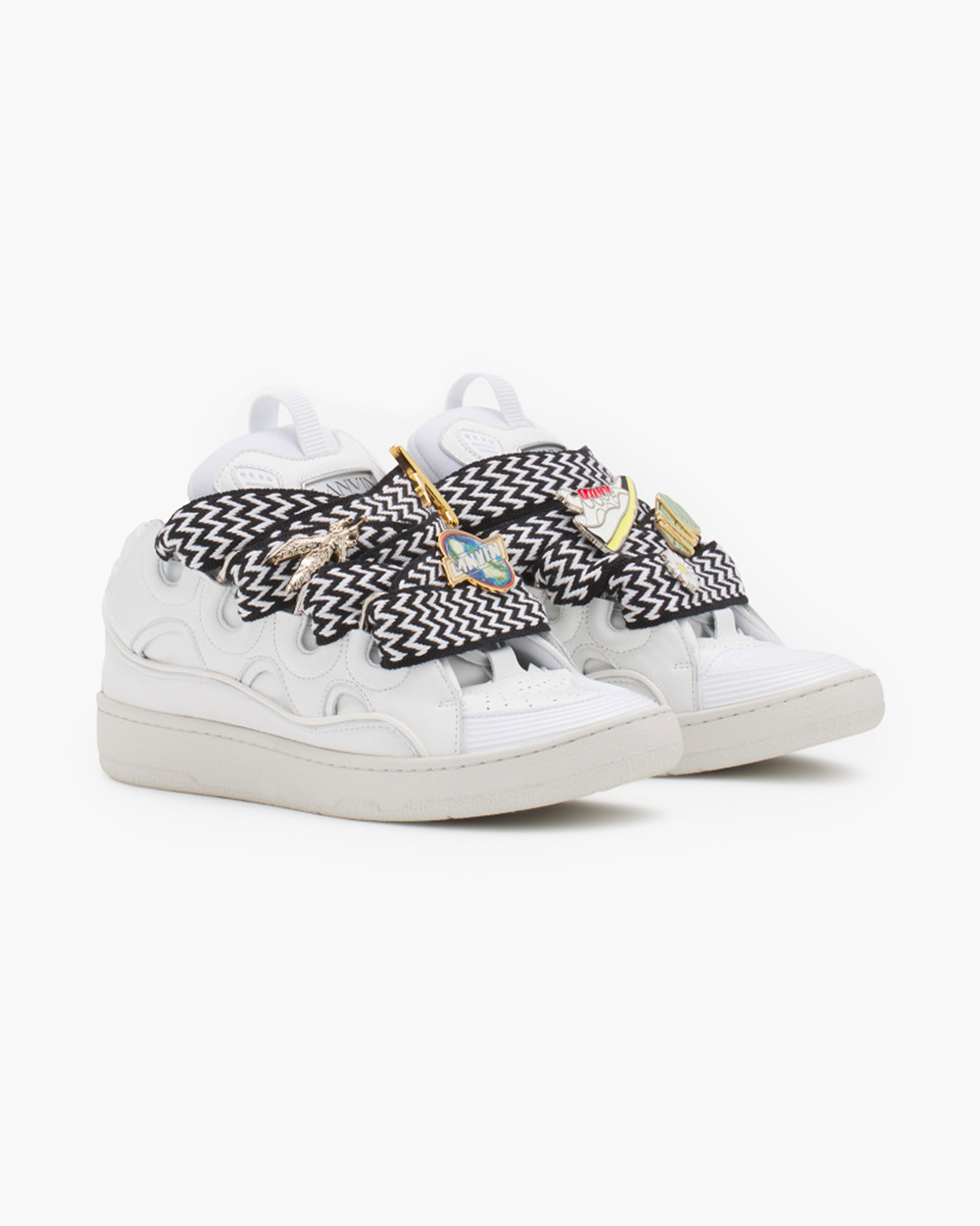 Lanvin Leather Curb Sneaker 3.0 White