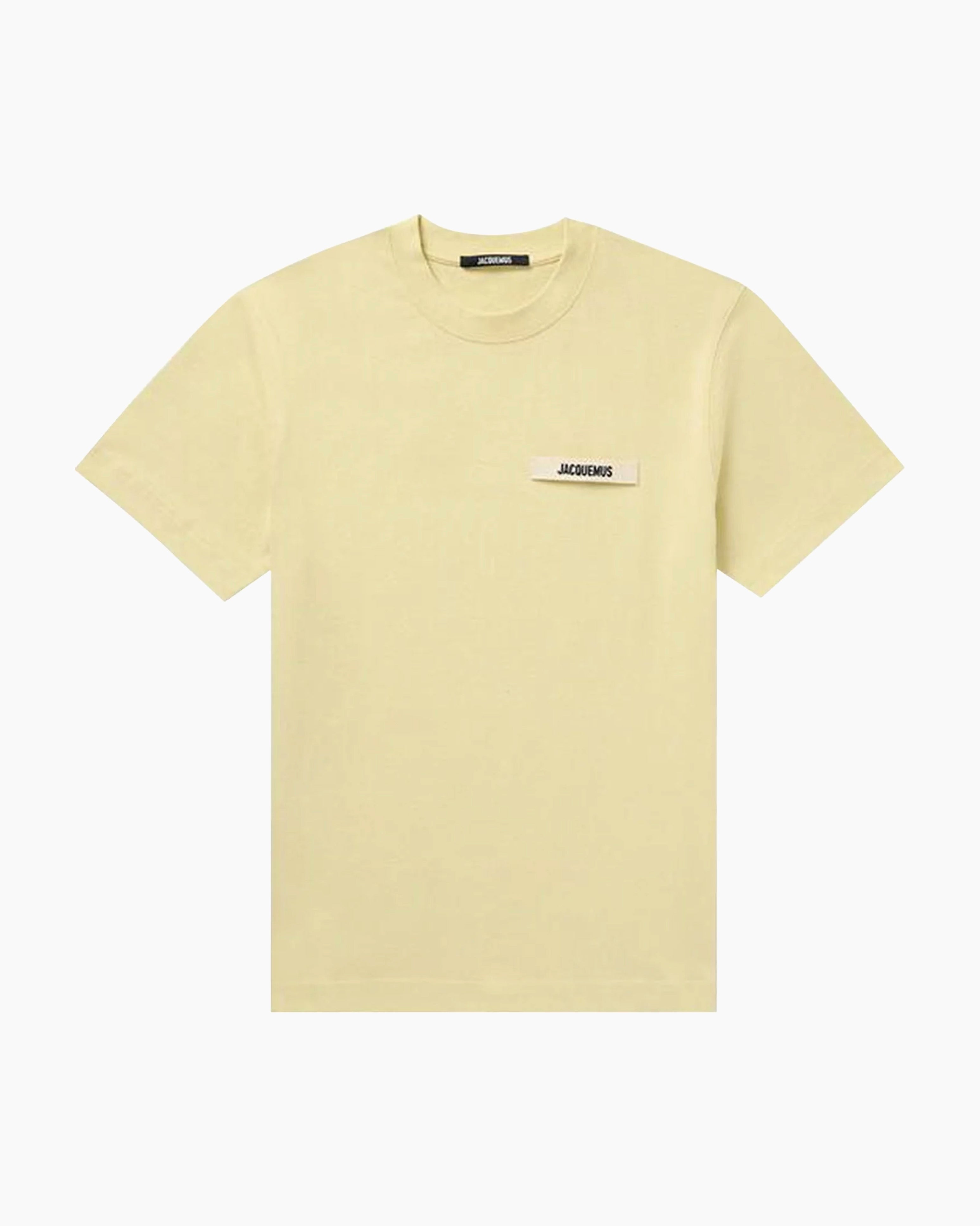 Jacquemus Le T-shirt Gros Grain Jaune - Dimension Stores