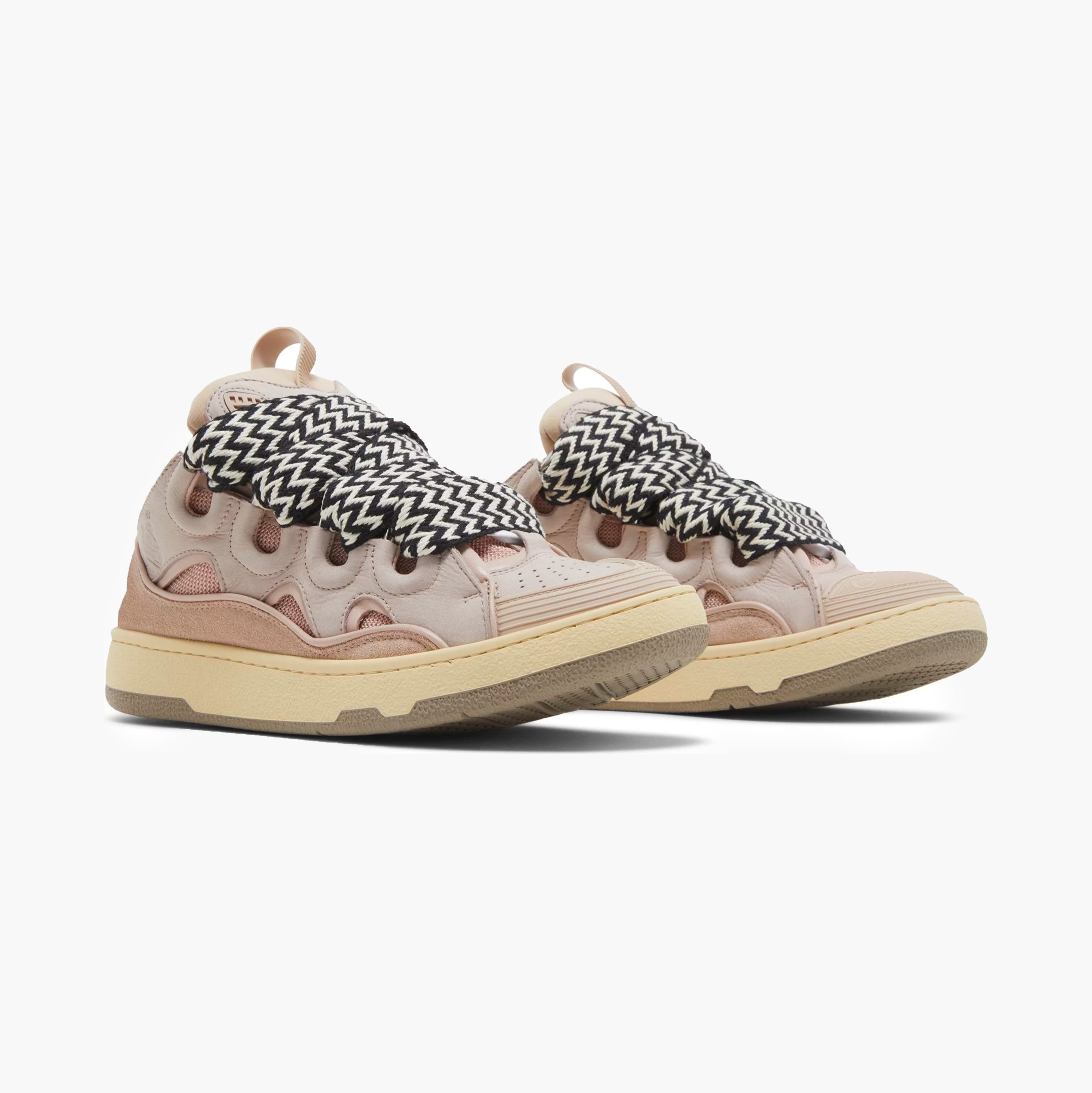 Lanvin Leather Curb Sneaker Pink