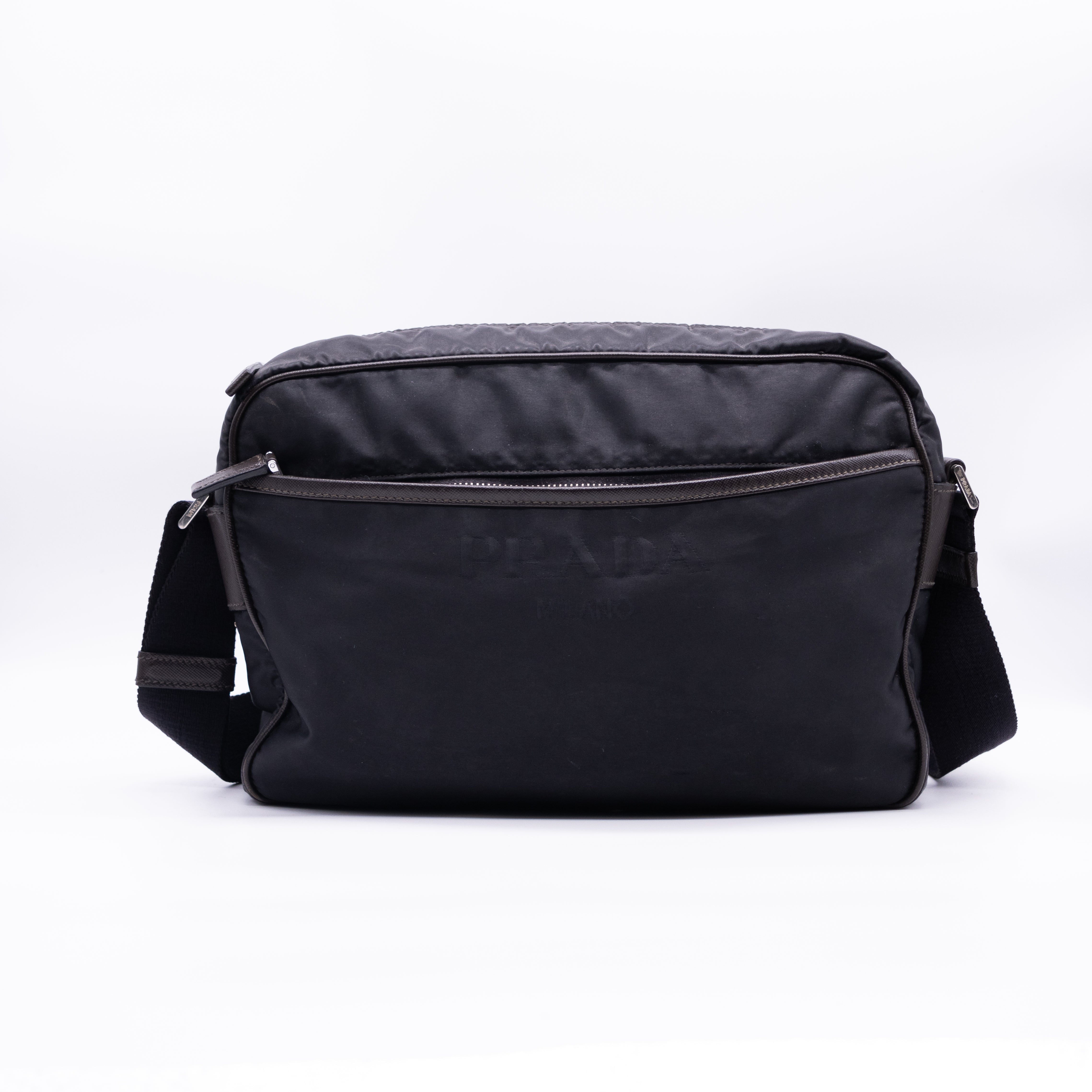 Prada Milano Black Messenger Bag