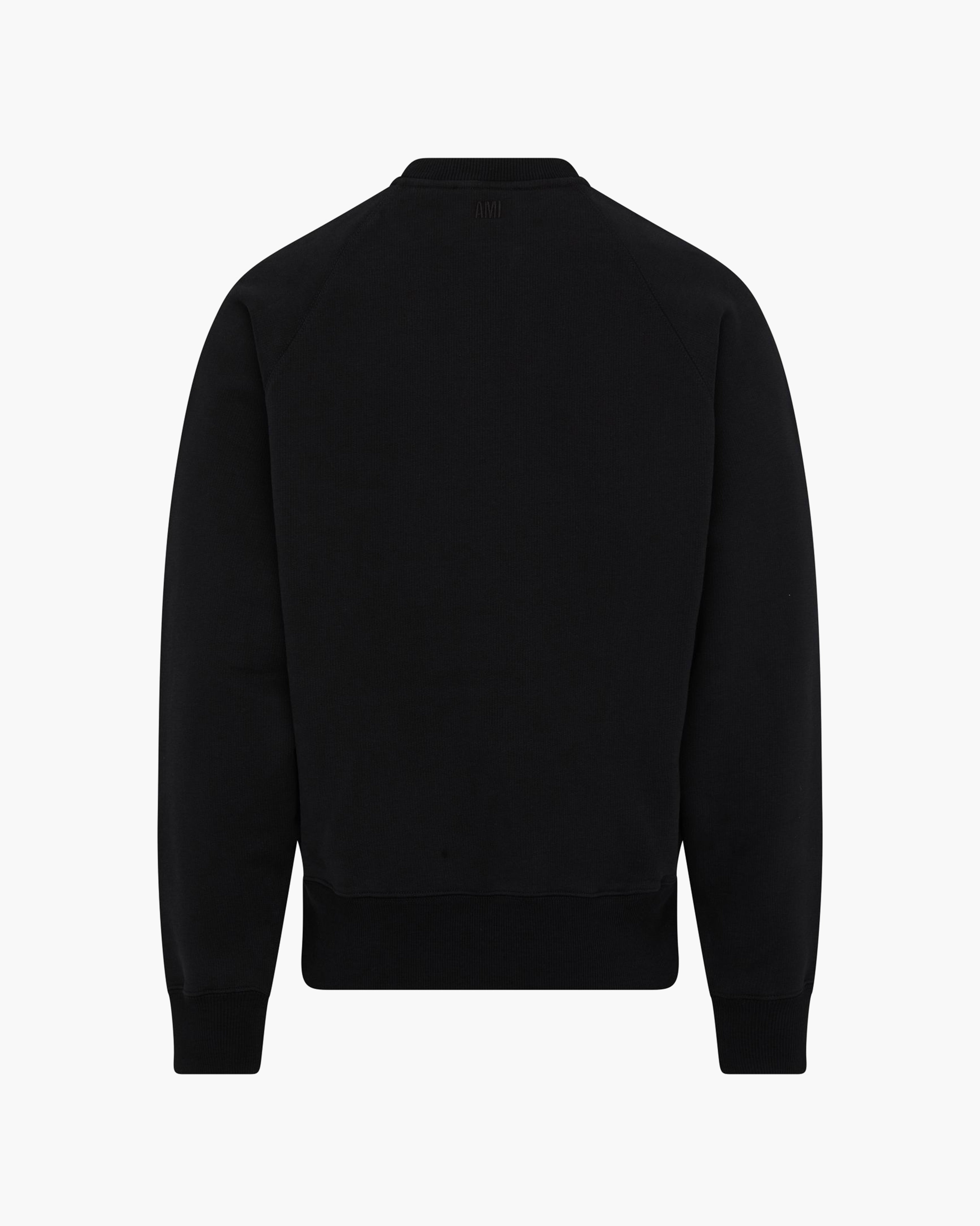 Ami Paris Pull Noir Col Rond Ami de Coeur Noir - Dimension Stores