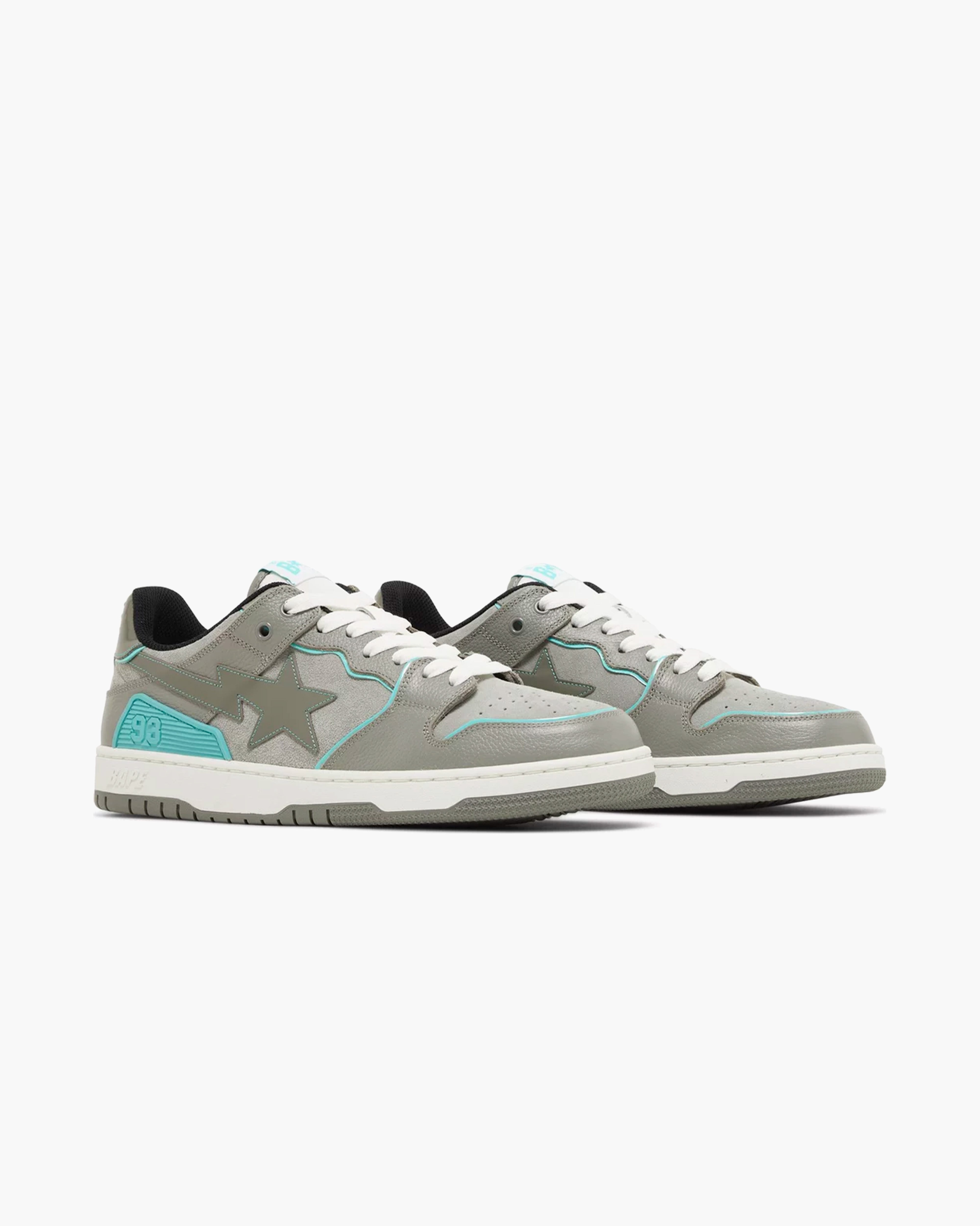 A Bathing Ape Bape SK8STA Grey Turquoise 2022