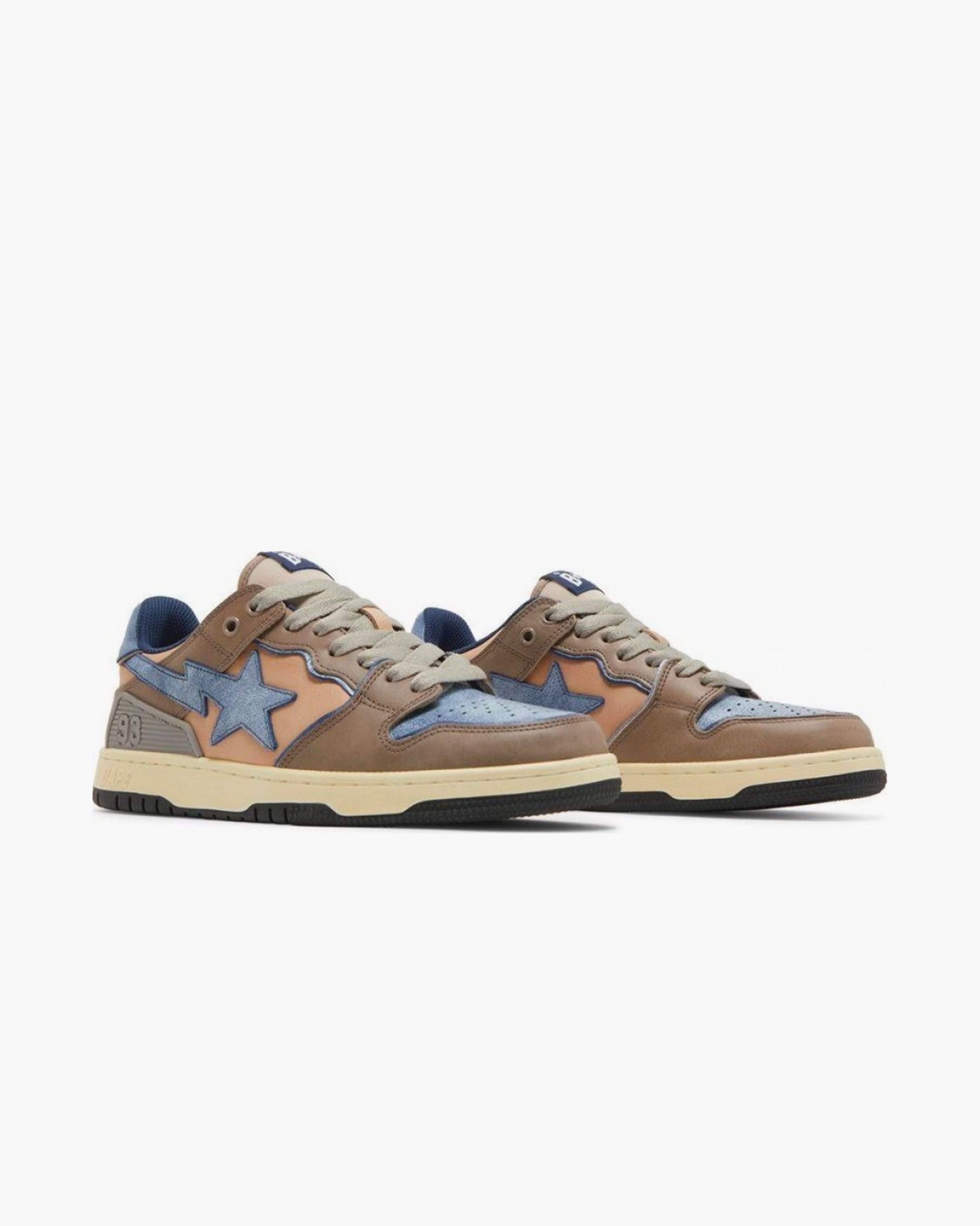 A Bathing Ape Bape SK8 Sta Vintage Beige Indigo