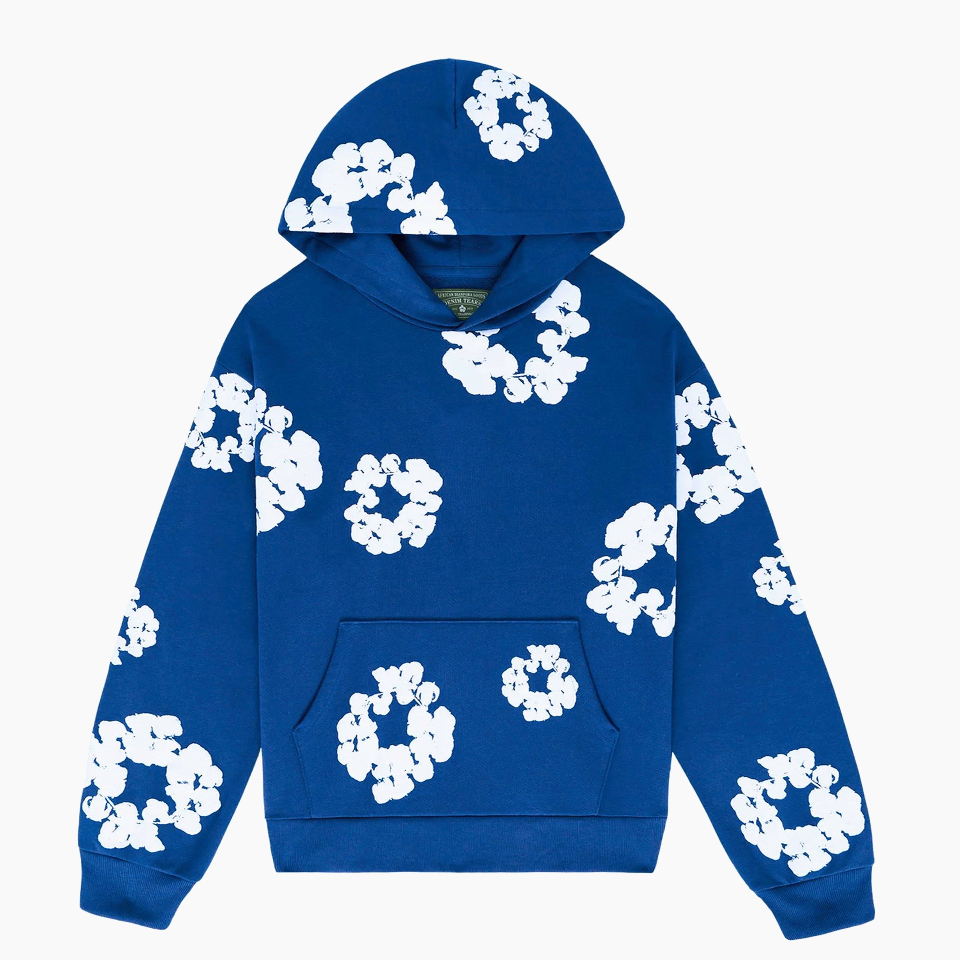 Denim Tears Sweatshirt The Cotton Wreath Bleu Royal - Dimension Stores