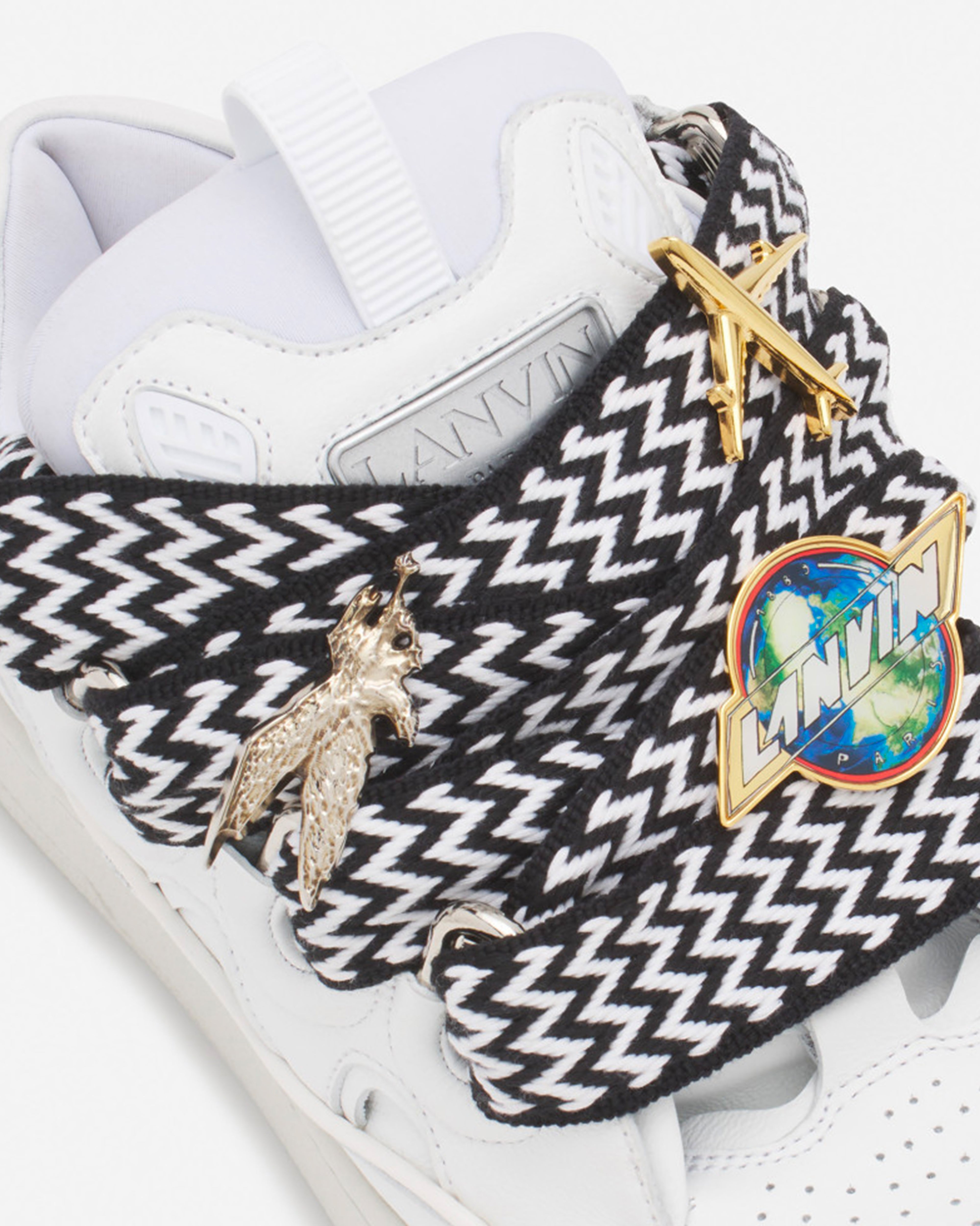 Lanvin Leather Curb Sneaker 3.0 White