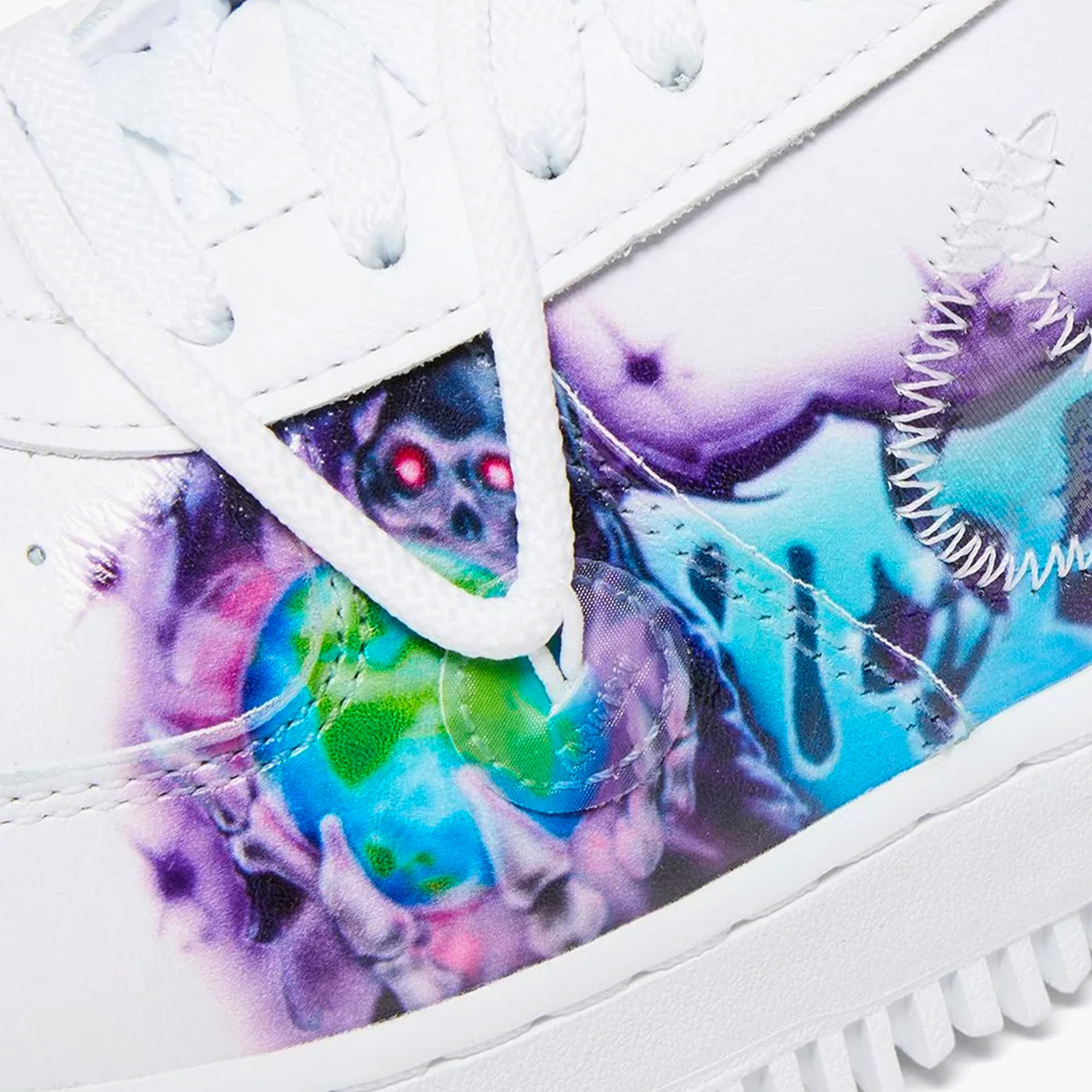 Nike Air Force 1 moyenne Off-White Graffiti coloris blanc