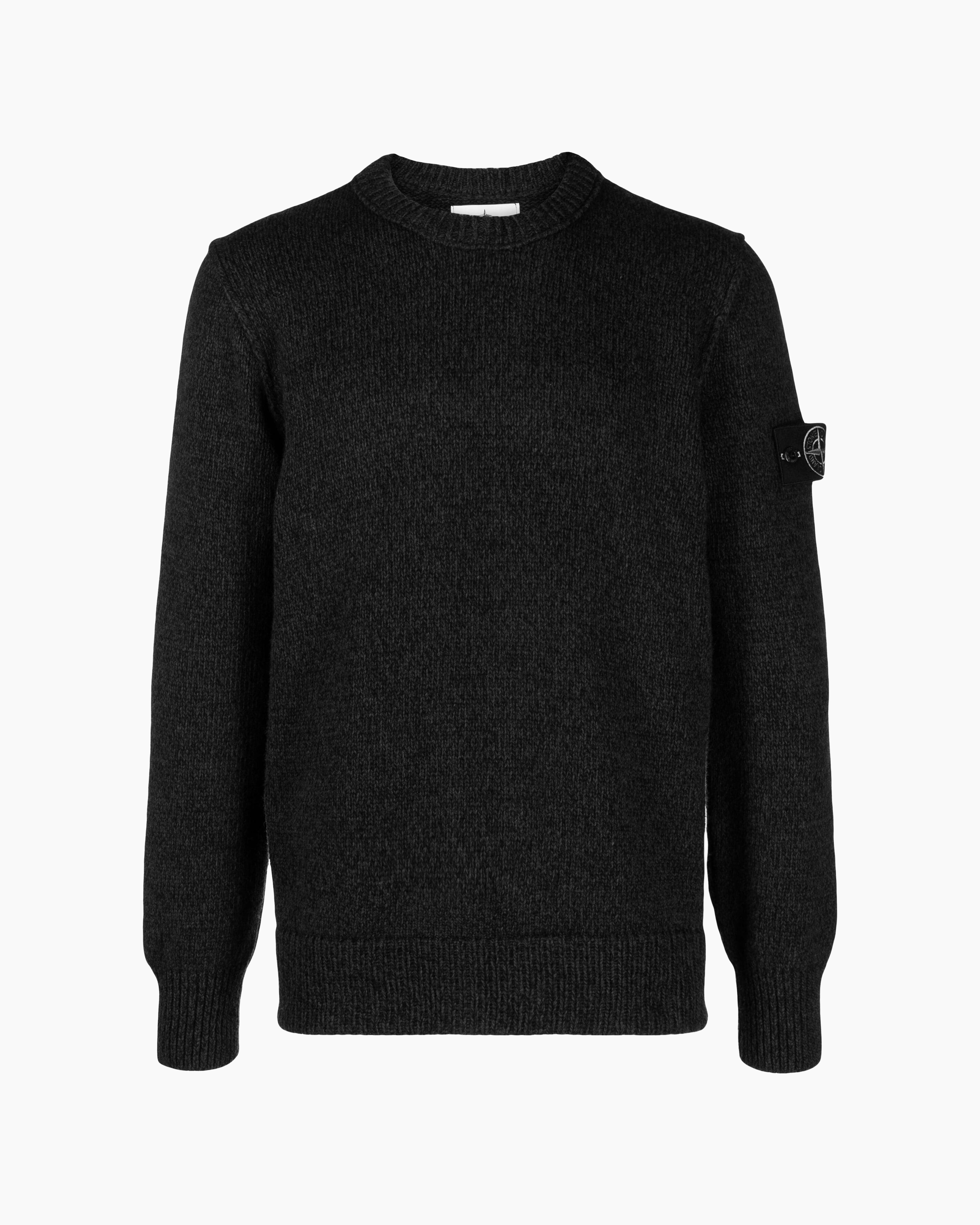 Stone Island Crewneck - Wool - Black