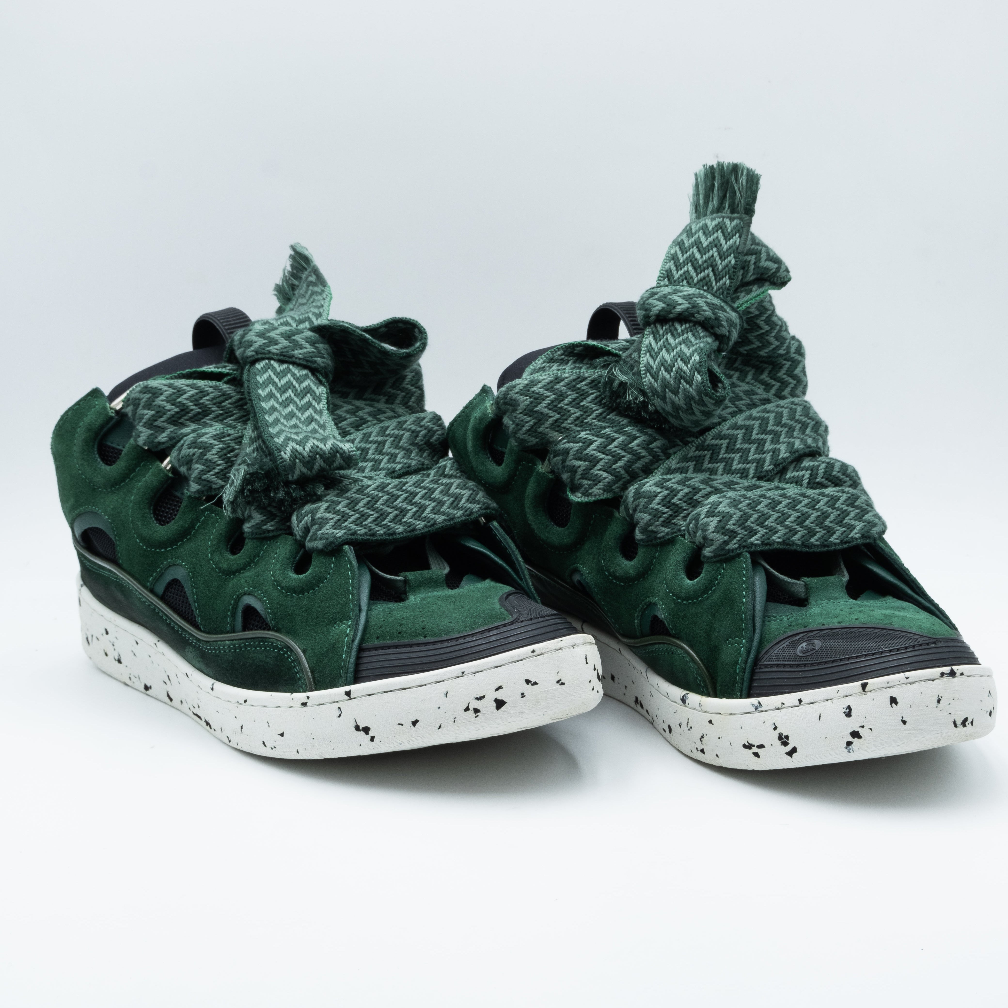 Lanvin Curb Sneaker Green Black #Style_37021