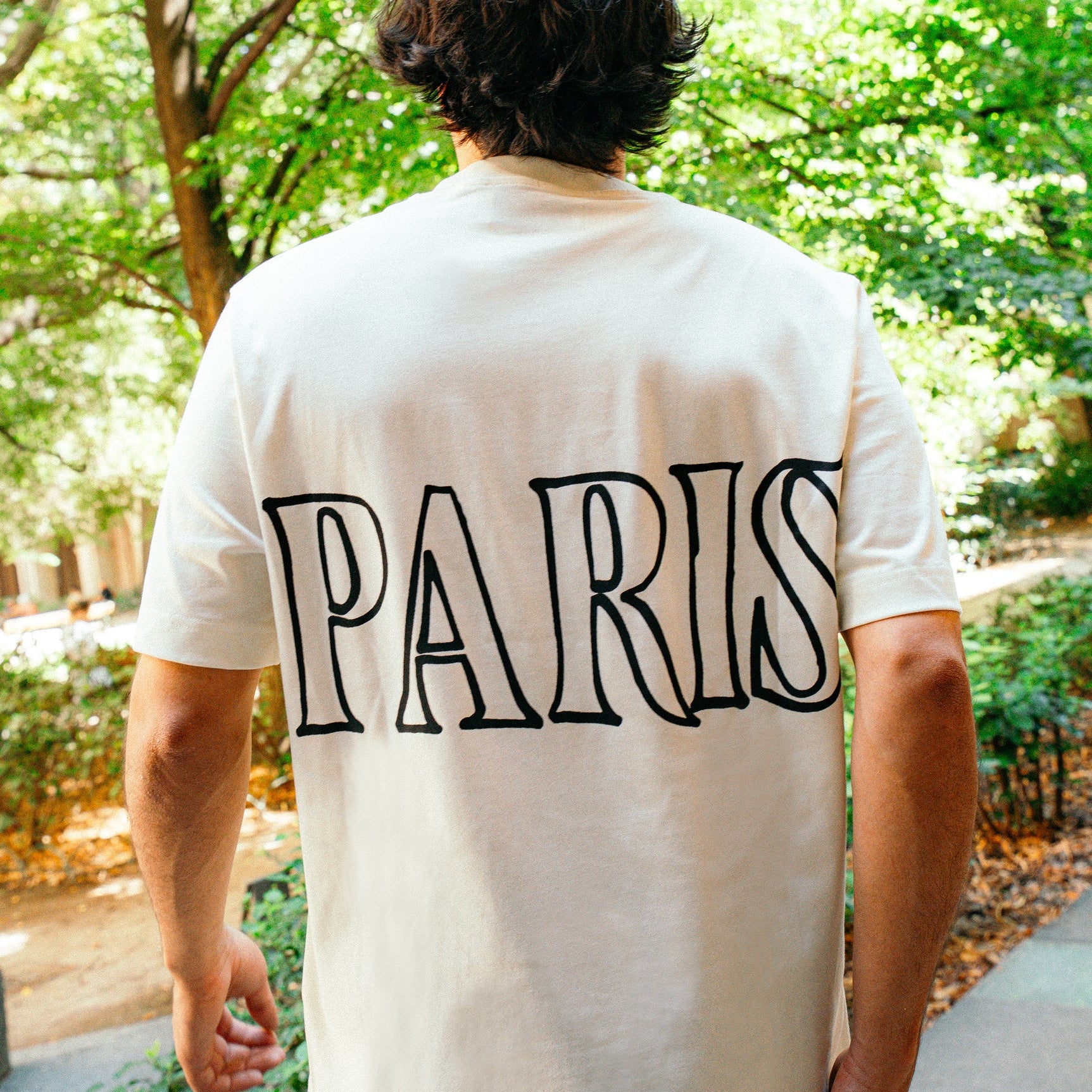 Ami Paris T-shirt Crème Logo