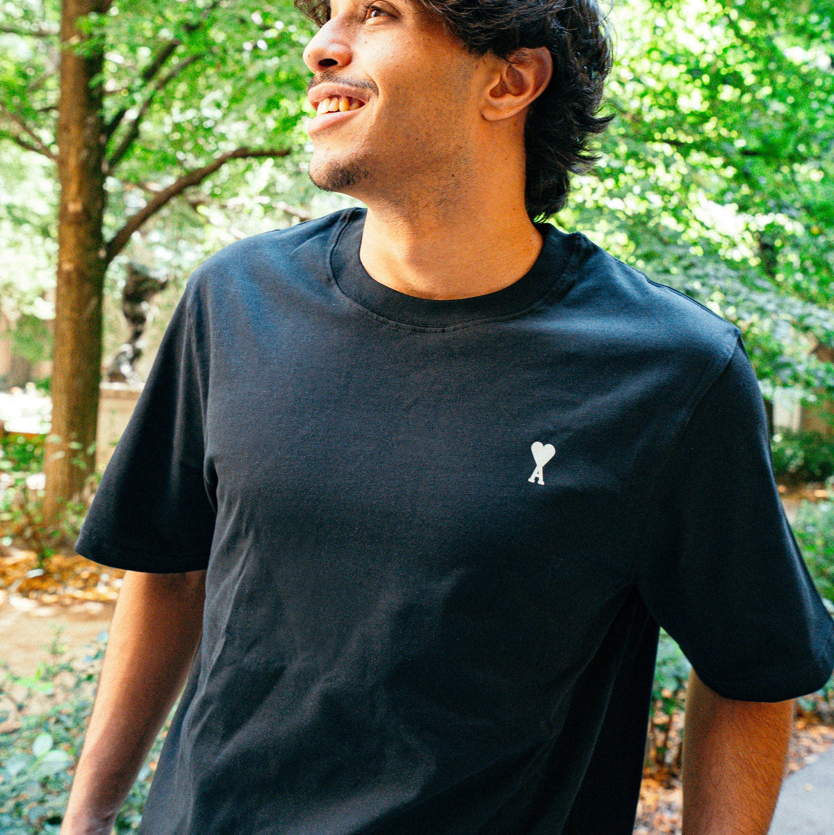 Ami Paris T-shirt Place des Victoires noir