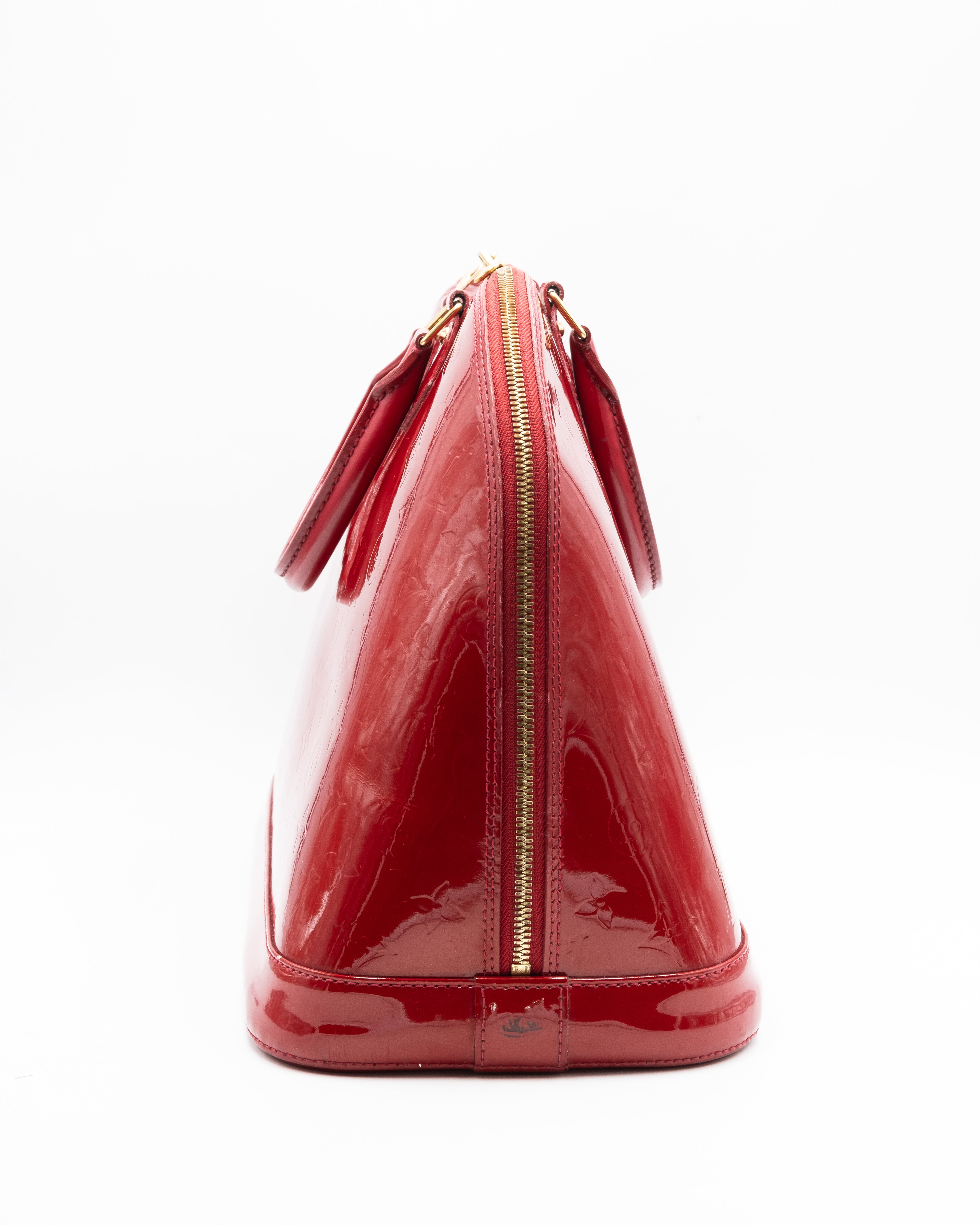 Louis Vuitton Sac à main Alma MM Vernis Rouge