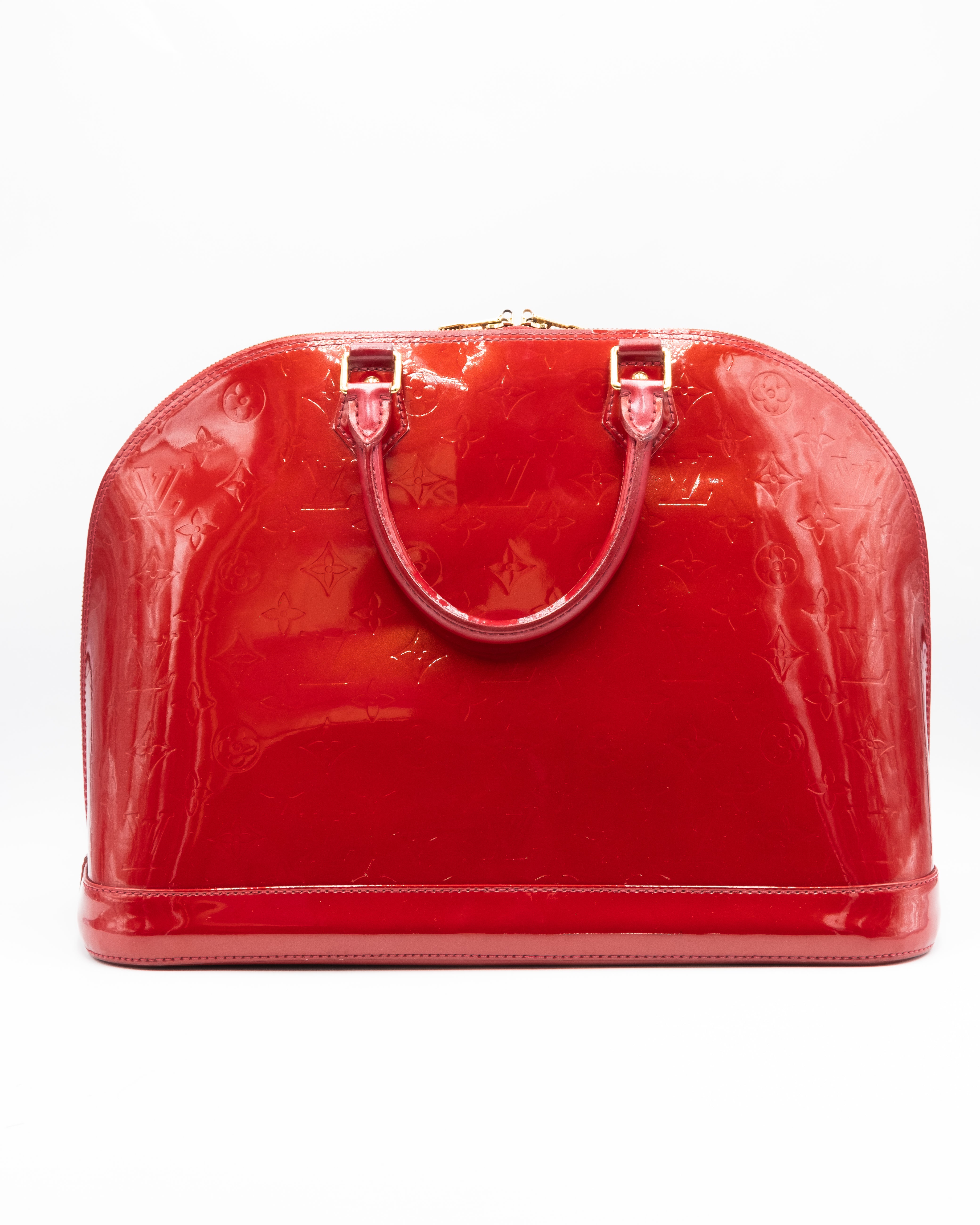 Louis Vuitton Sac à main Alma MM Vernis Rouge