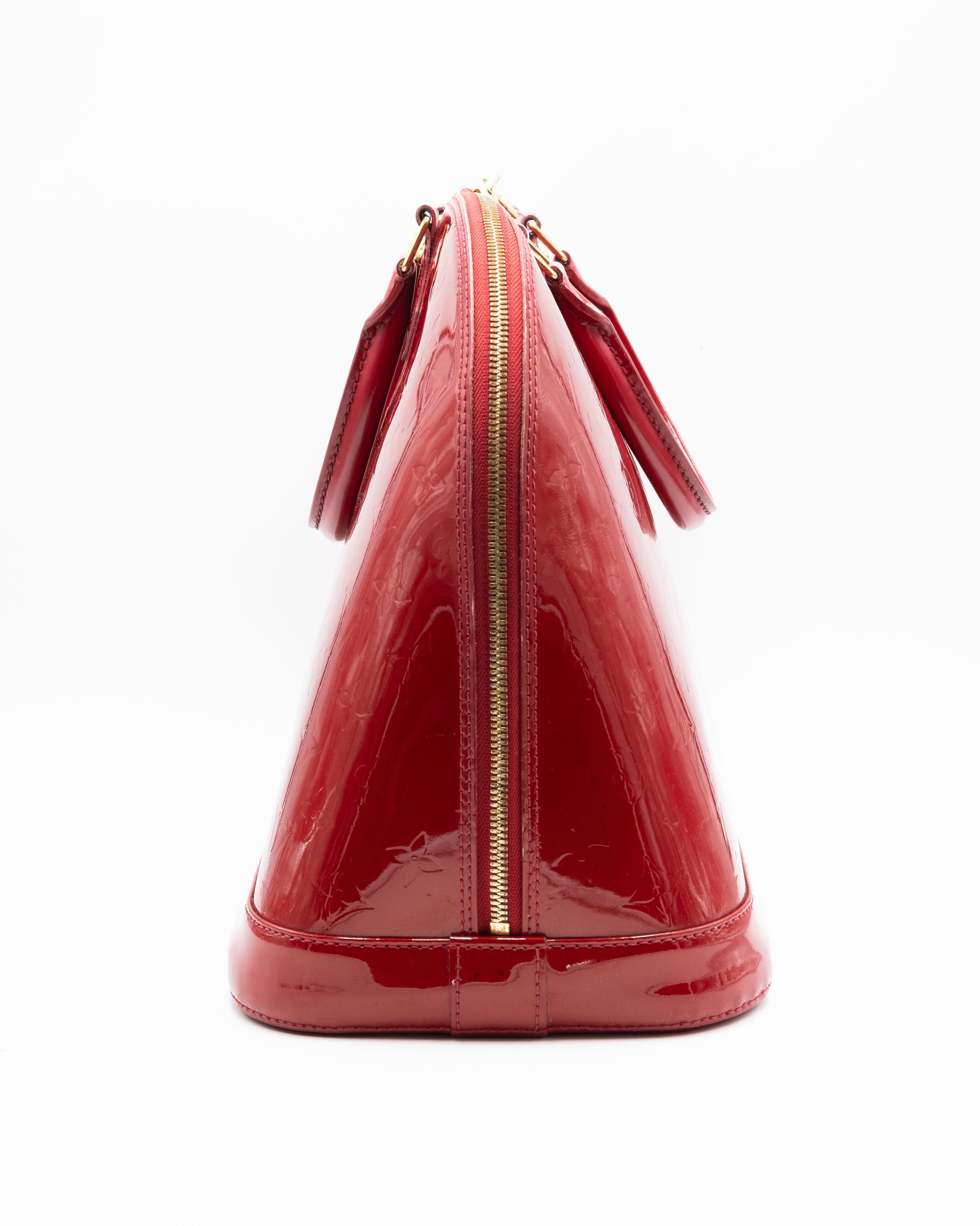 Louis Vuitton Sac à main Alma MM Vernis Rouge