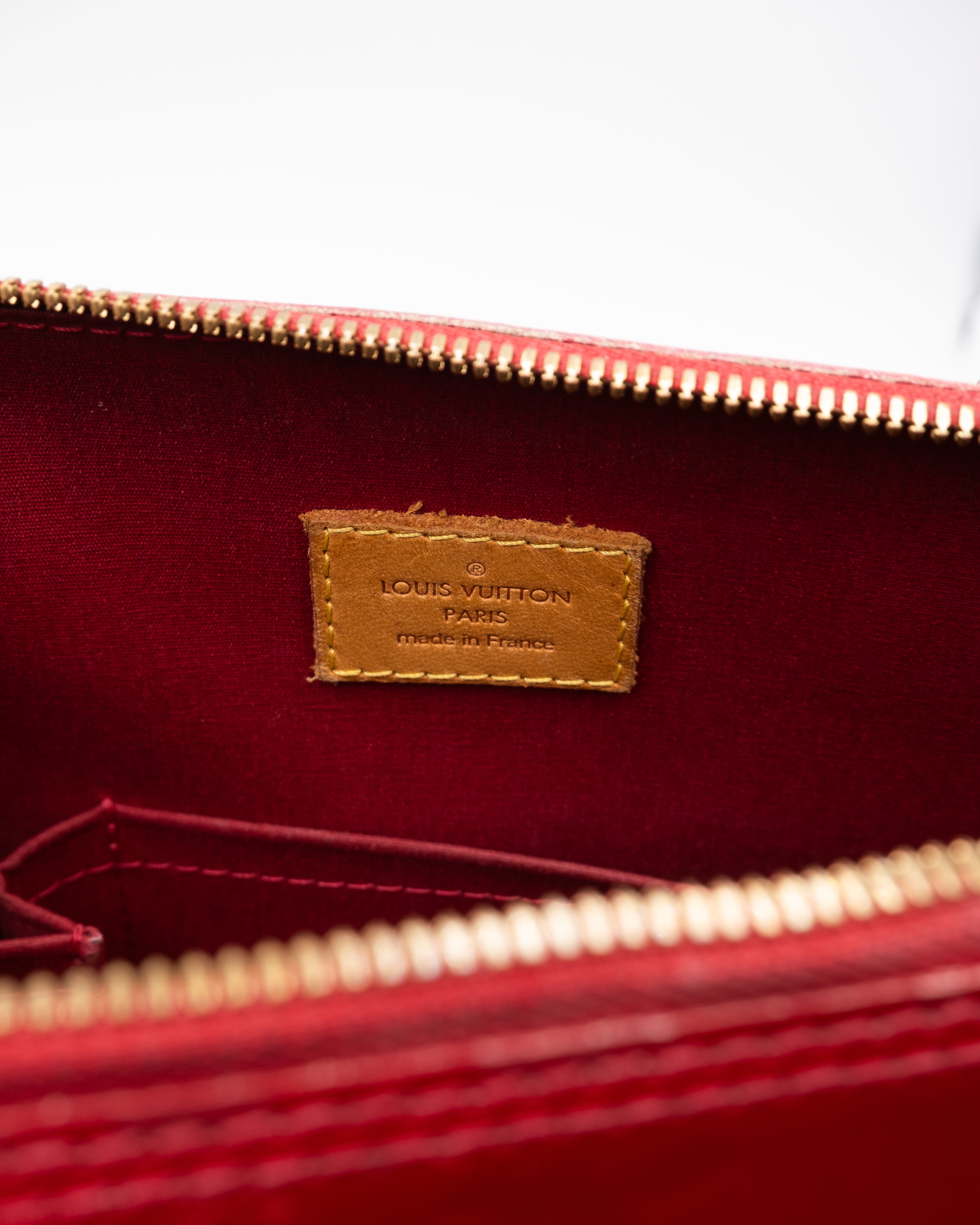 Louis Vuitton Sac à main Alma MM Vernis Rouge