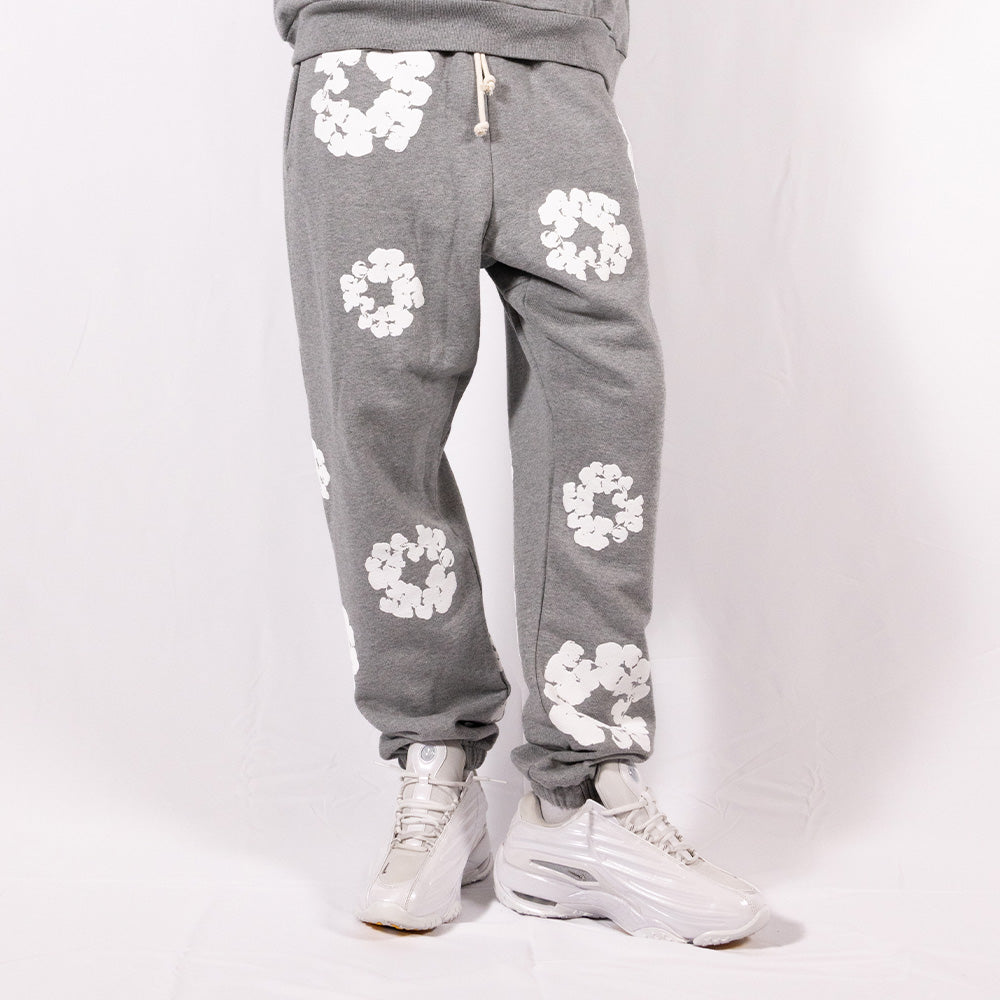 Denim Tears Pantalon de jogging The Cotton Wreath Gris