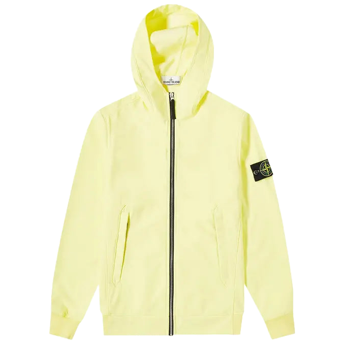 Stone Island Hoodie Zippé Jaune