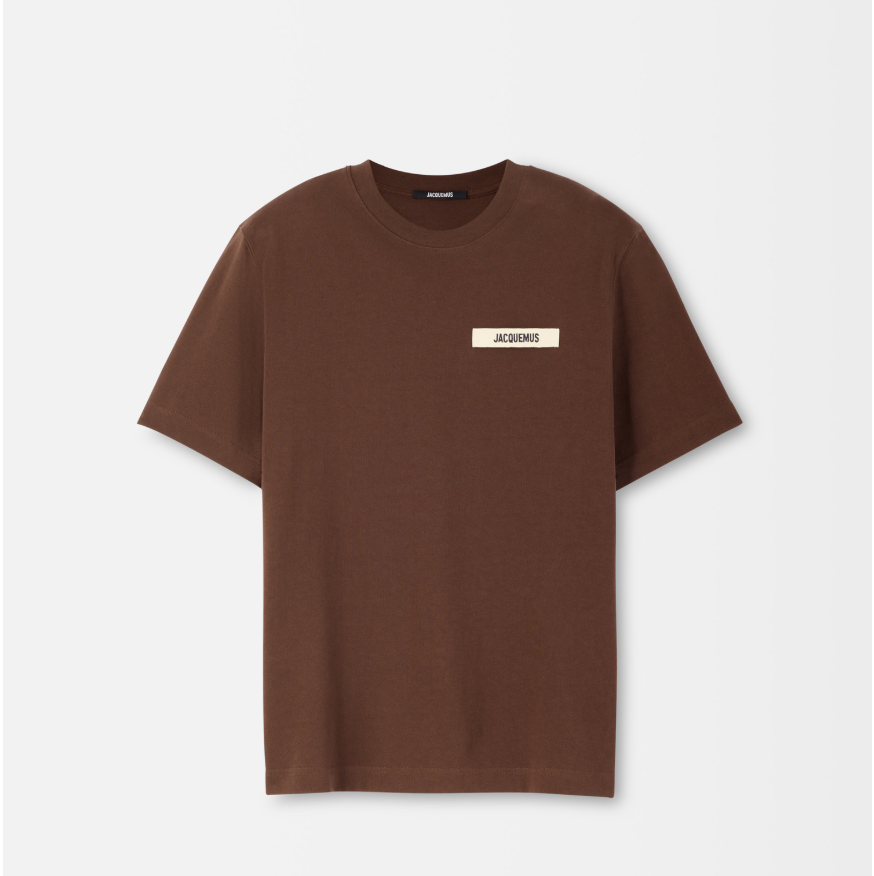 Jacquemus T-Shirt Gros Grain Marron