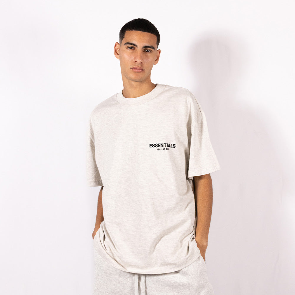 Essentials Fear Of God Light Oatmeal T-shirt Light Gray