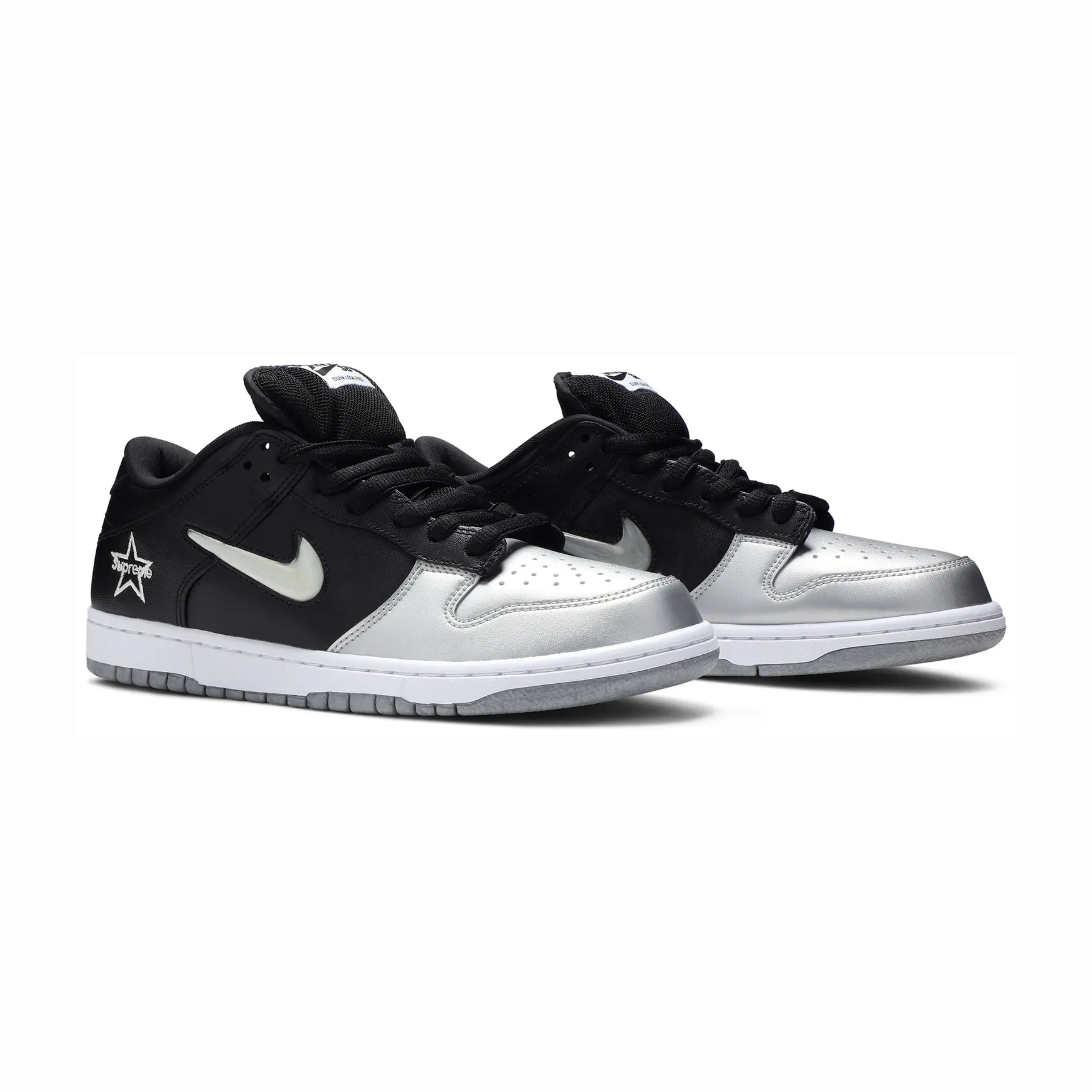 Nike Dunk SB Low Supreme Jewel Swoosh Silver