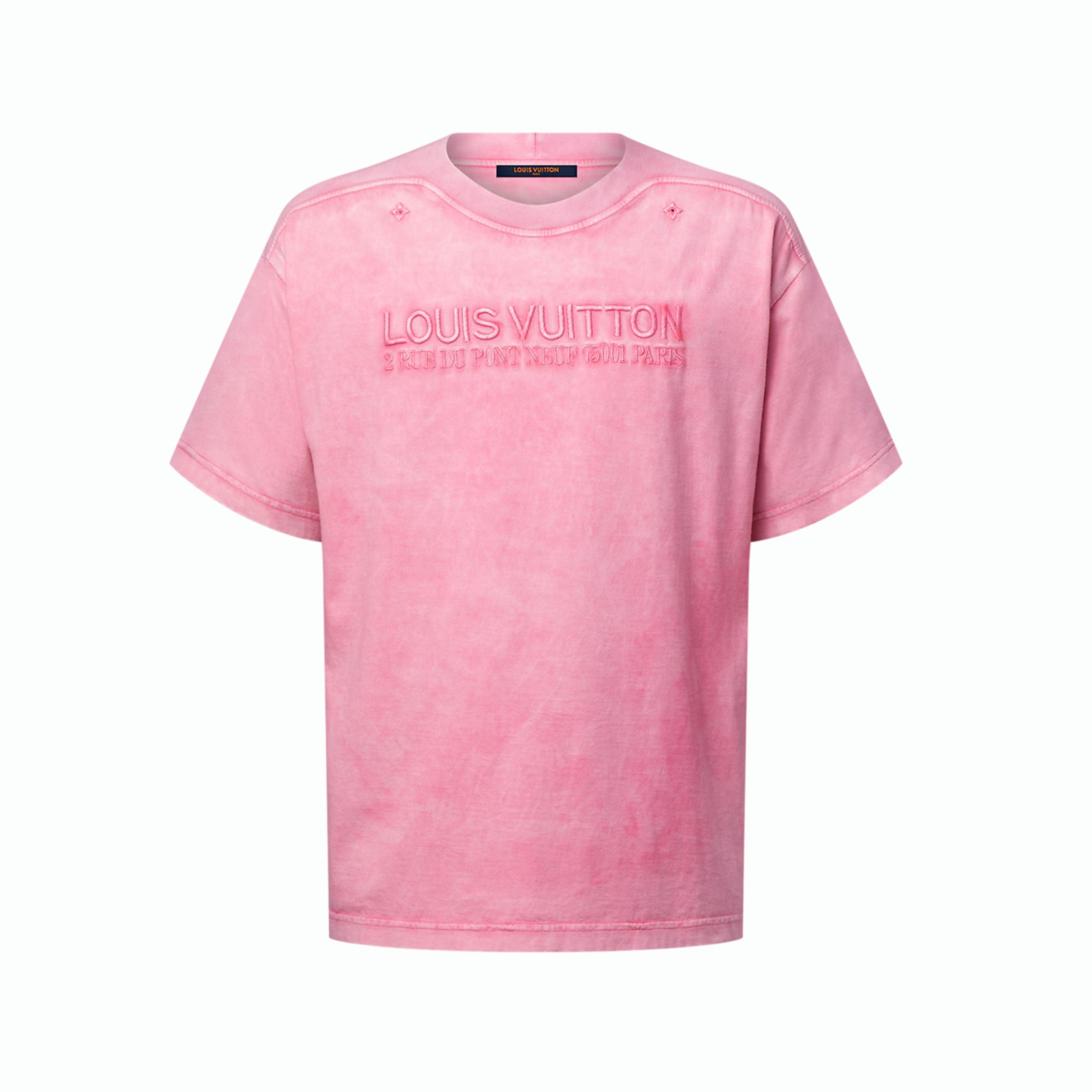 Tee-shirt Louis Vuitton délavé à détails côtelés