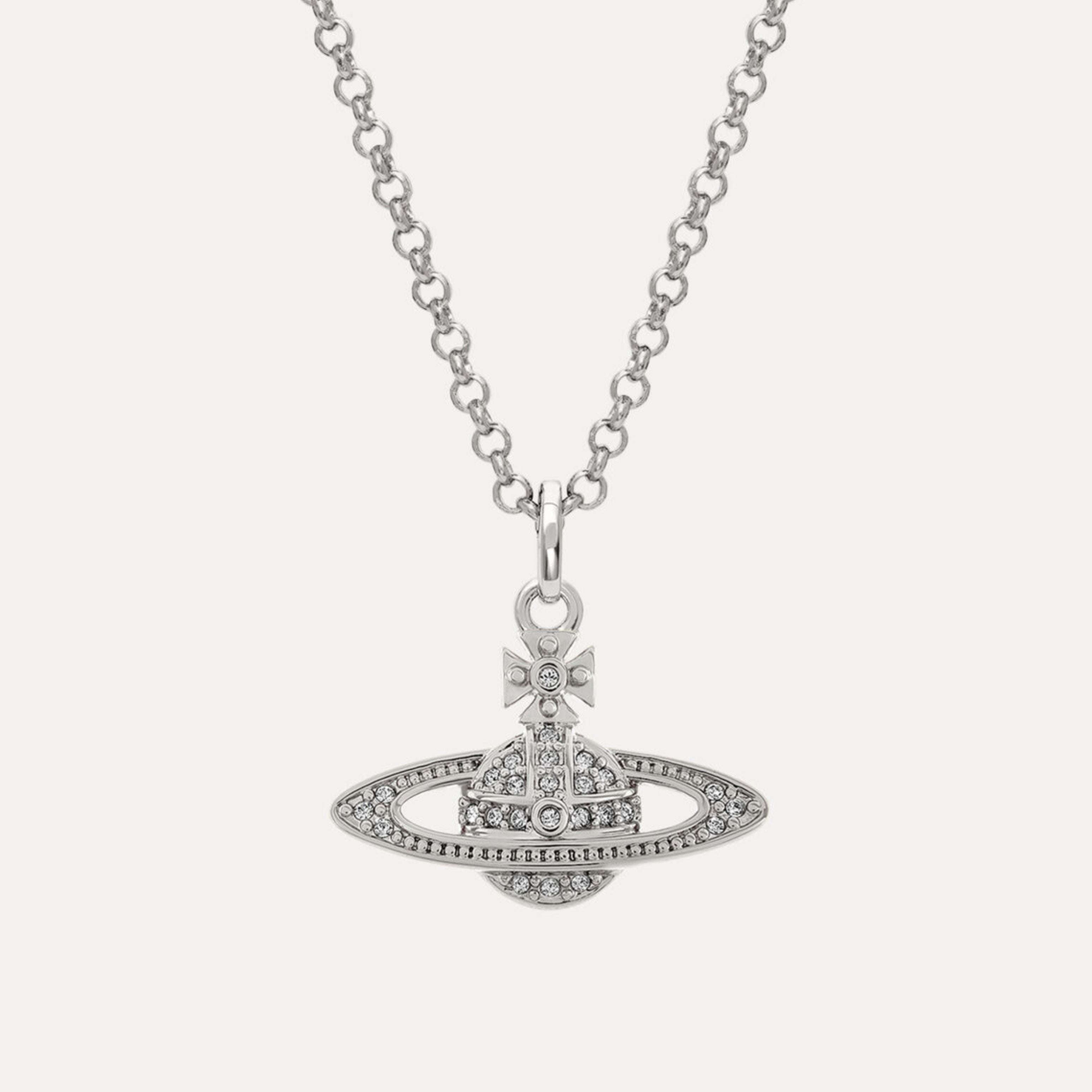 Vivienne Westwood Collier Mini Bas Relief Orb Argent
