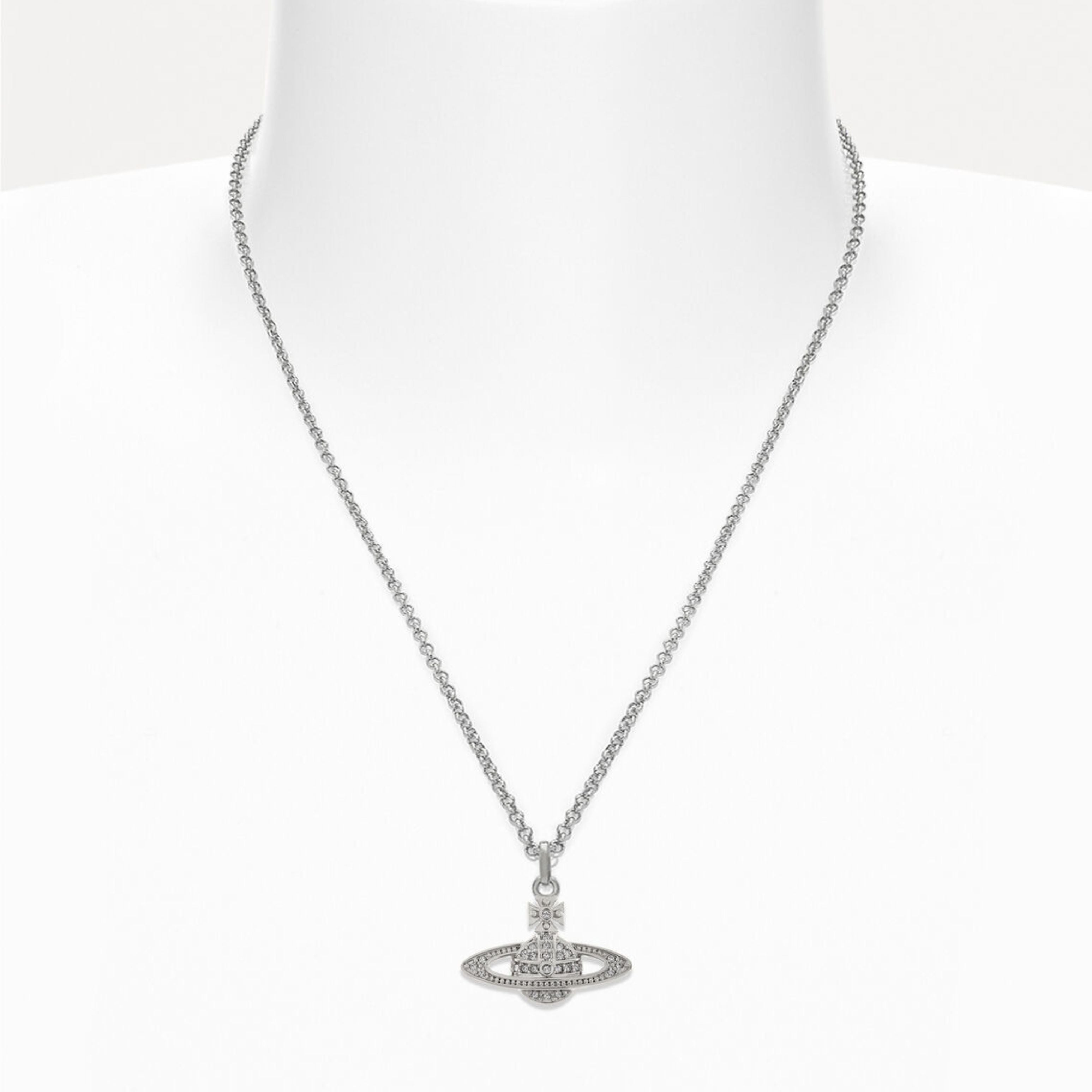 Vivienne Westwood Collier Mini Bas Relief Orb Argent