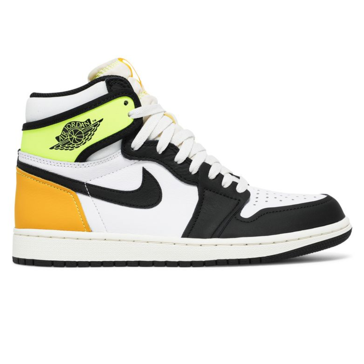 Air Jordan 1 Retro High White Black Volt University Gold