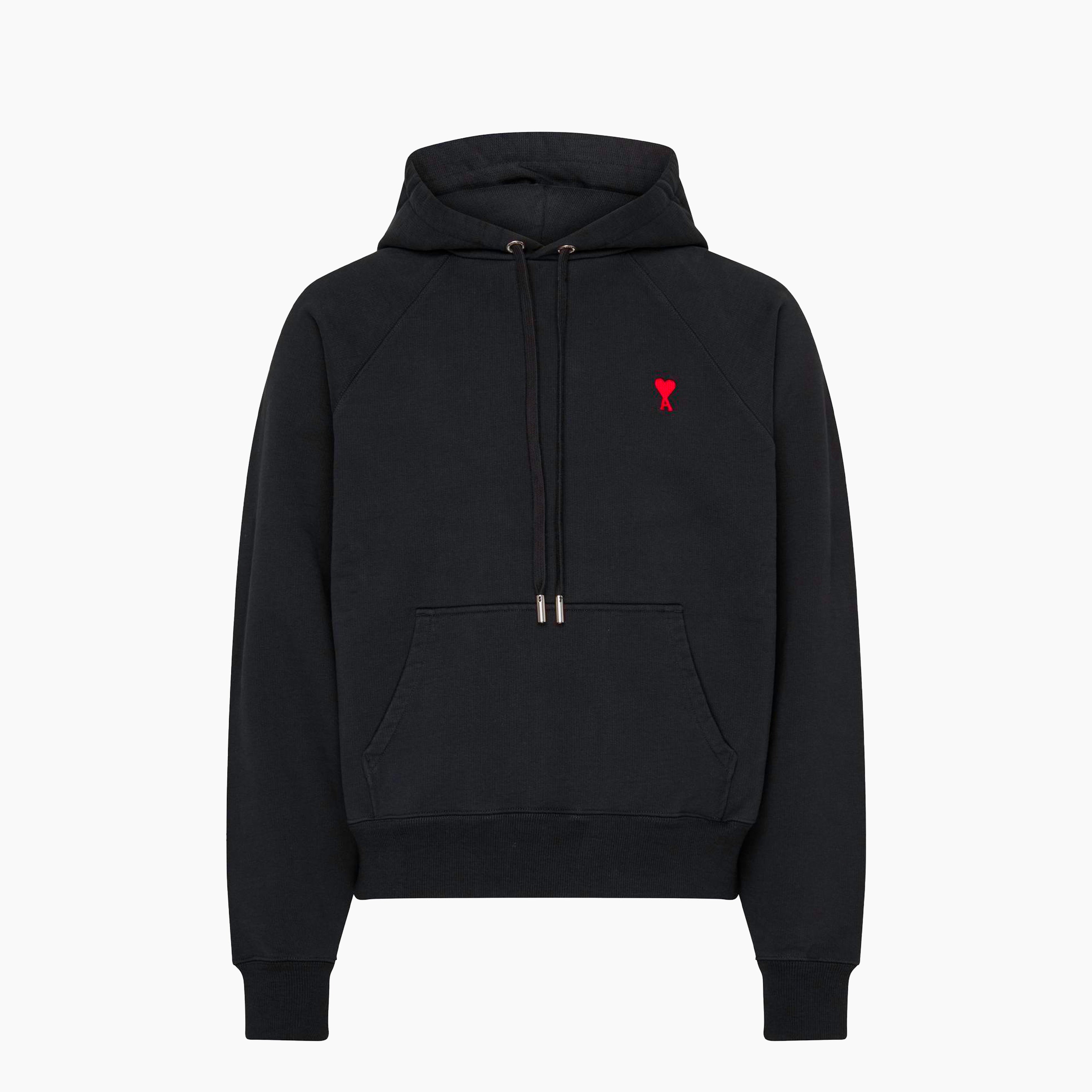 Ami Paris Hoodie Ami de Coeur Rouge Noir