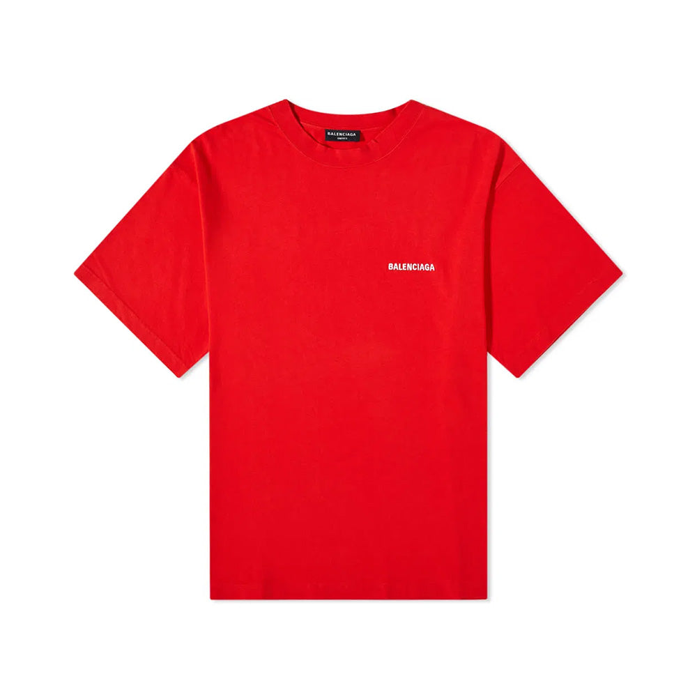 Balenciaga T-Shirt Back Logo Rouge