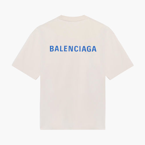 Balenciaga T-Shirt Back Logo Crème