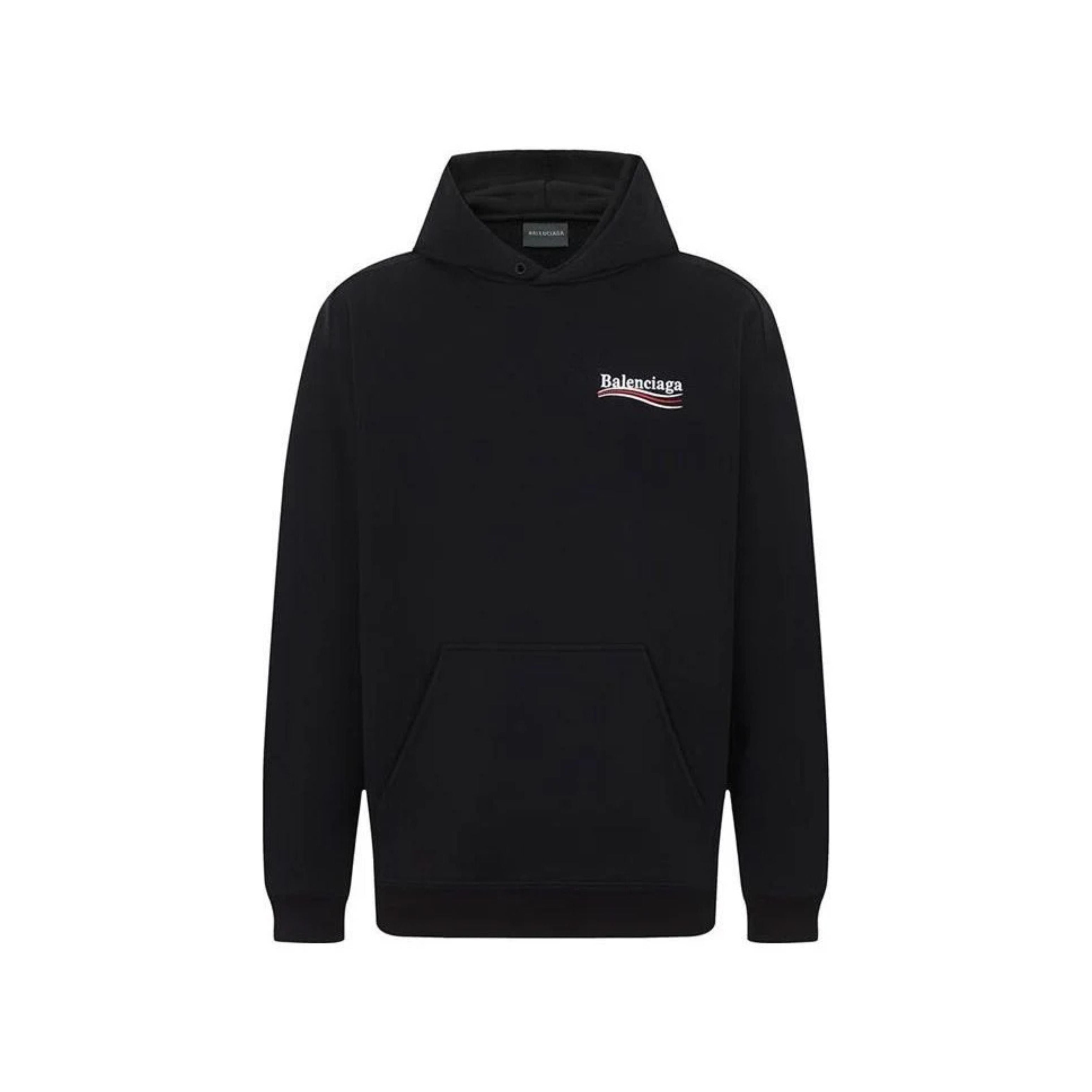 Balenciaga Hoodie Political Campaign Logo Brodé Noir