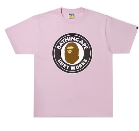 A Bathing Ape Bape Bicolor Busy Works Tee Pink 2022