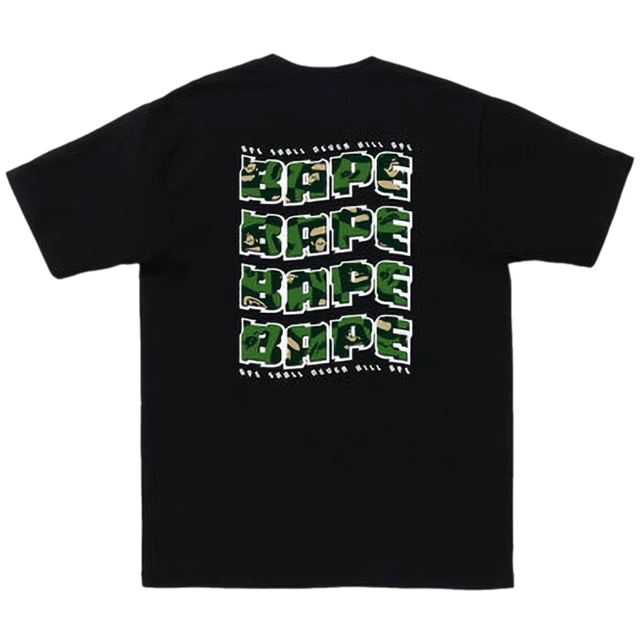 Bape Distortion Tee Black/Green 2022