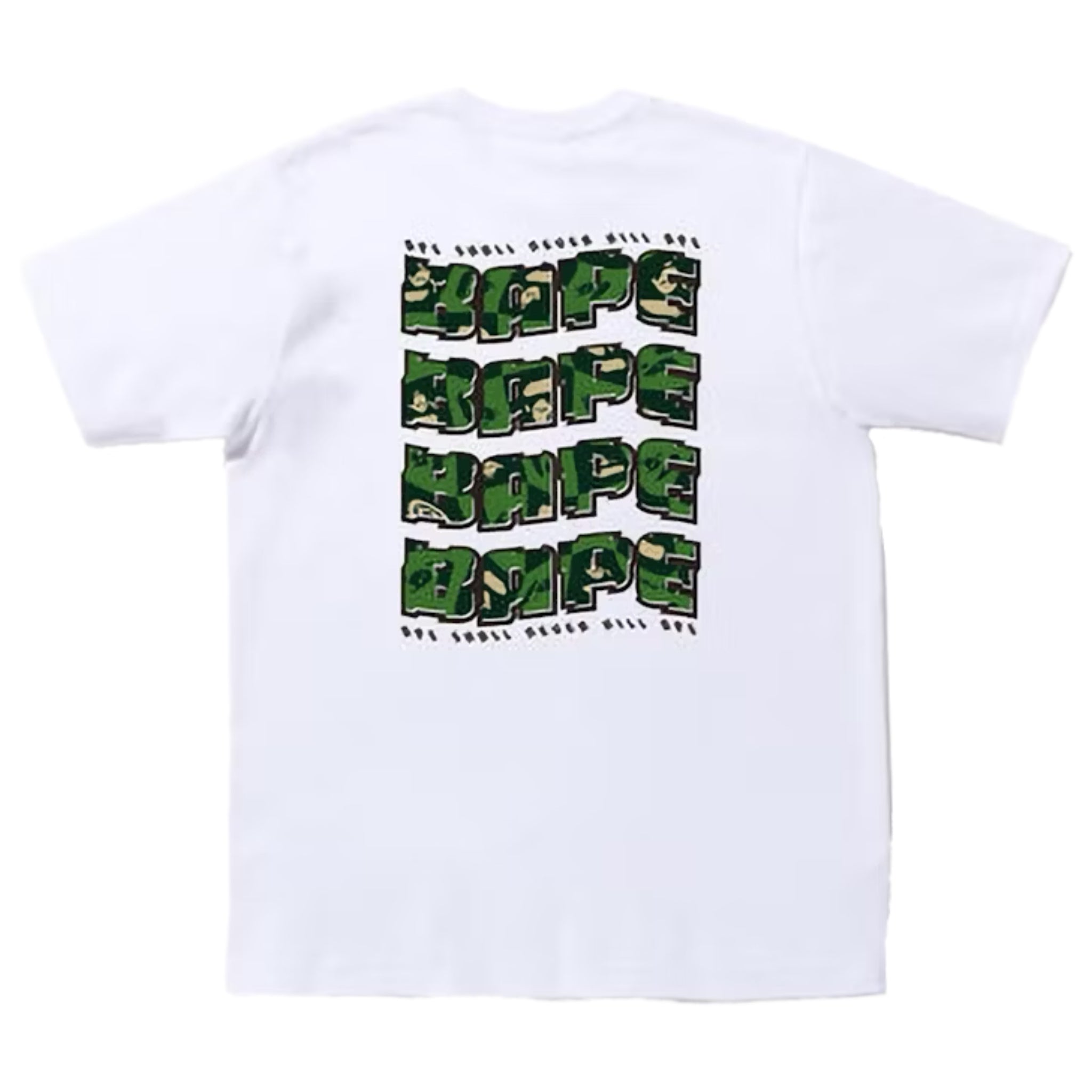 Bape Distortion Tee White/Green 2022