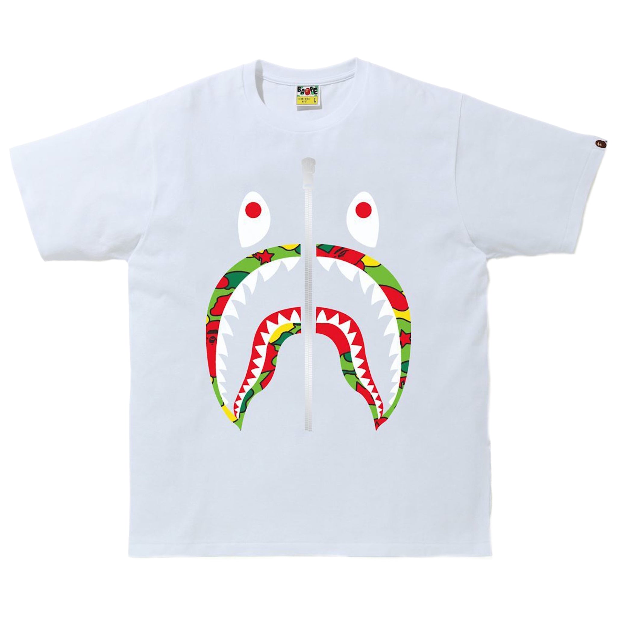 Bape STA Camo Shark Tee White/Multi 2021