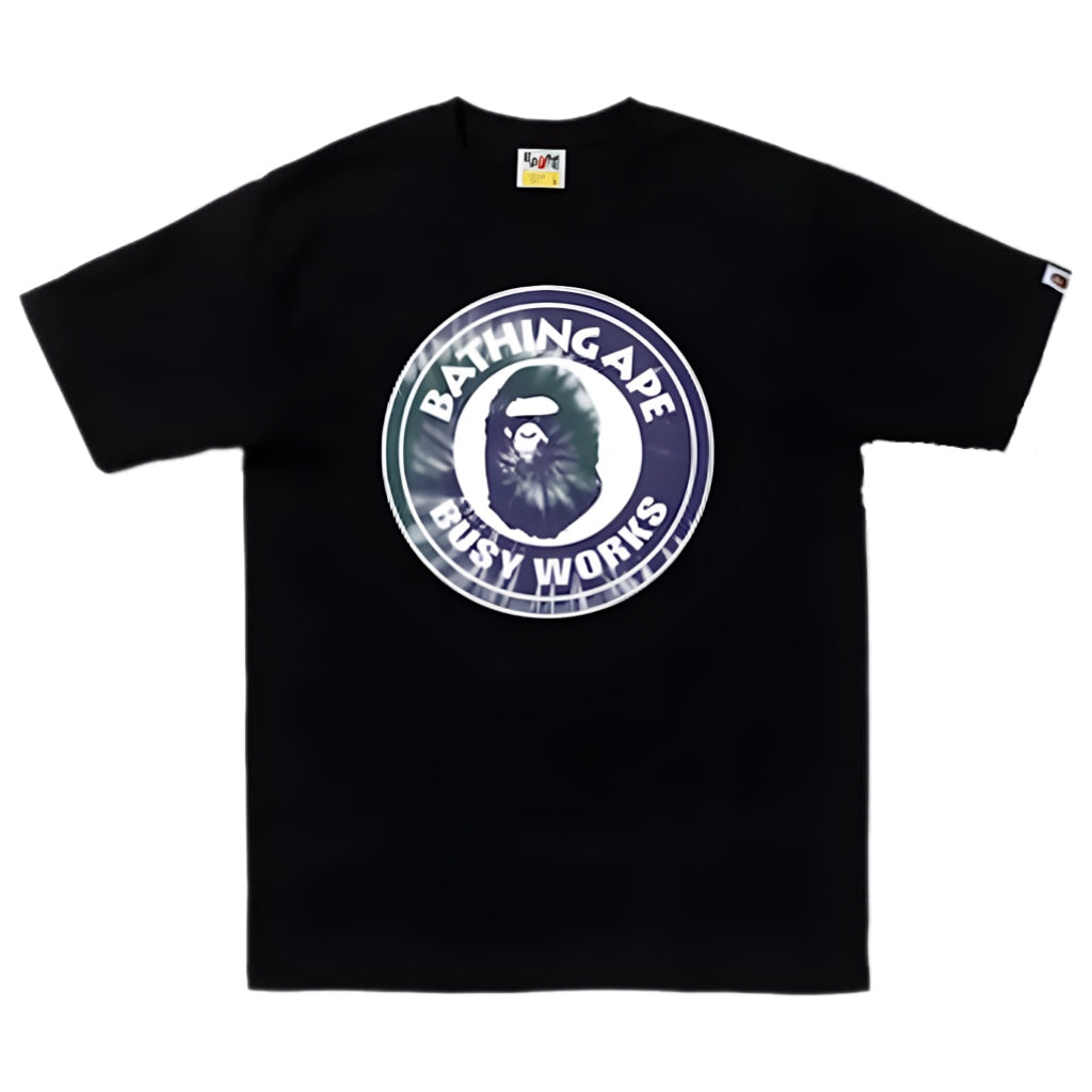 Bape Tie Dye Busy Works Tee Black/Purple 2022