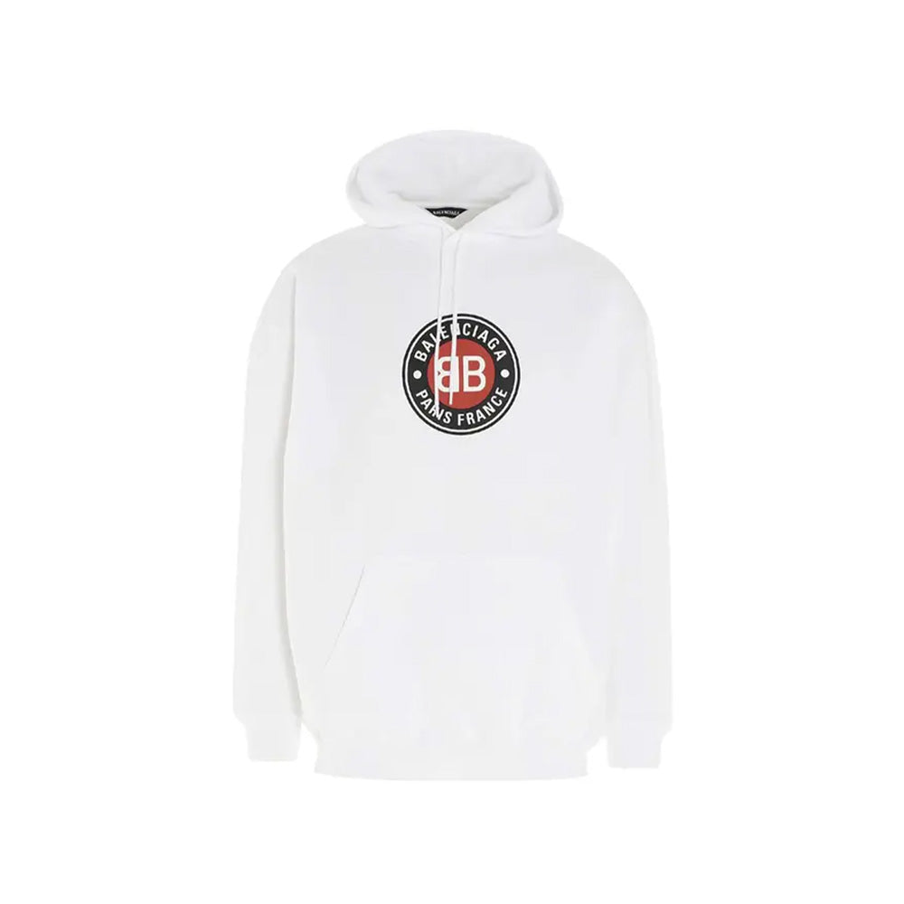 Balenciaga Hoodie BB Logo Blanc