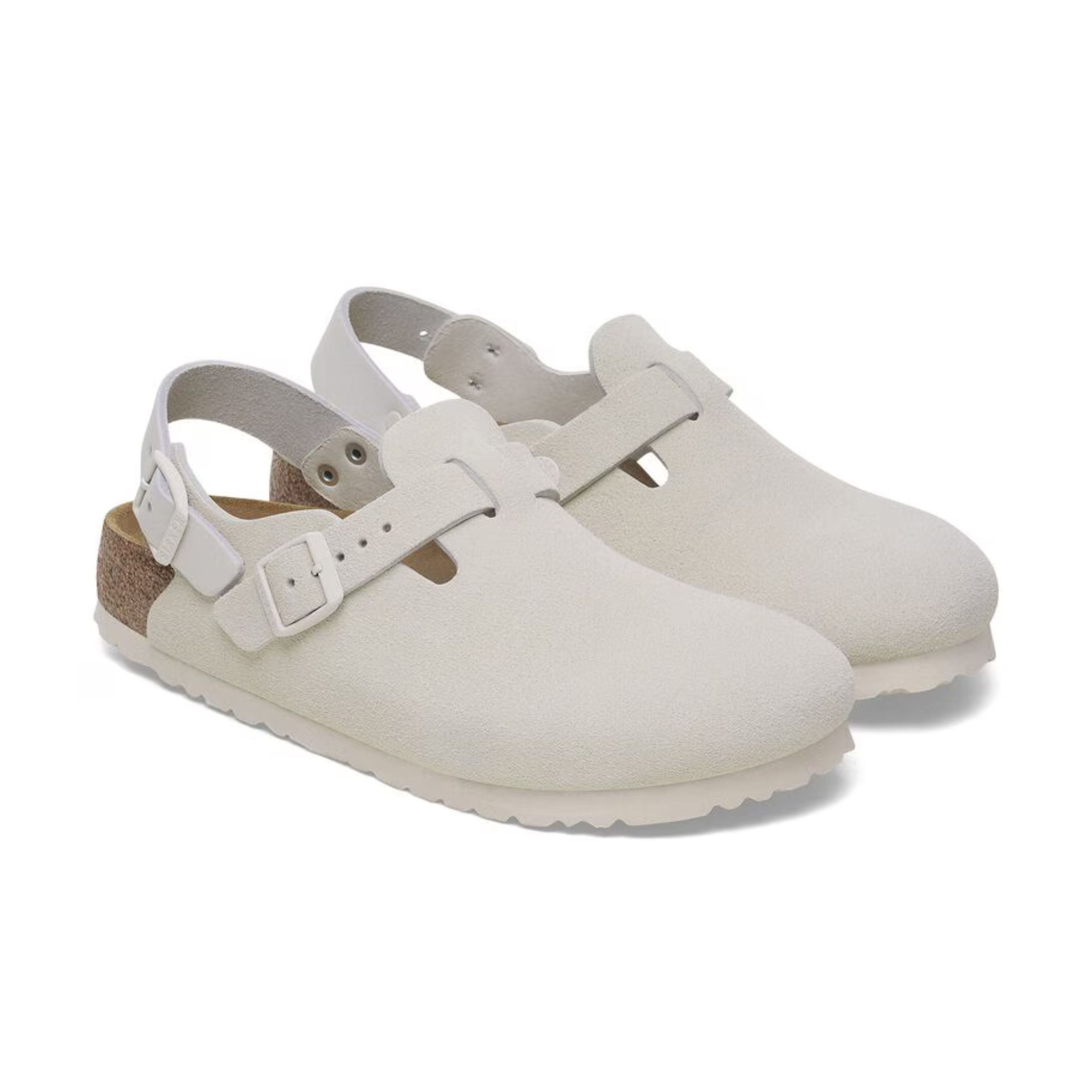 Birkenstock Tokio II Suede Antique White