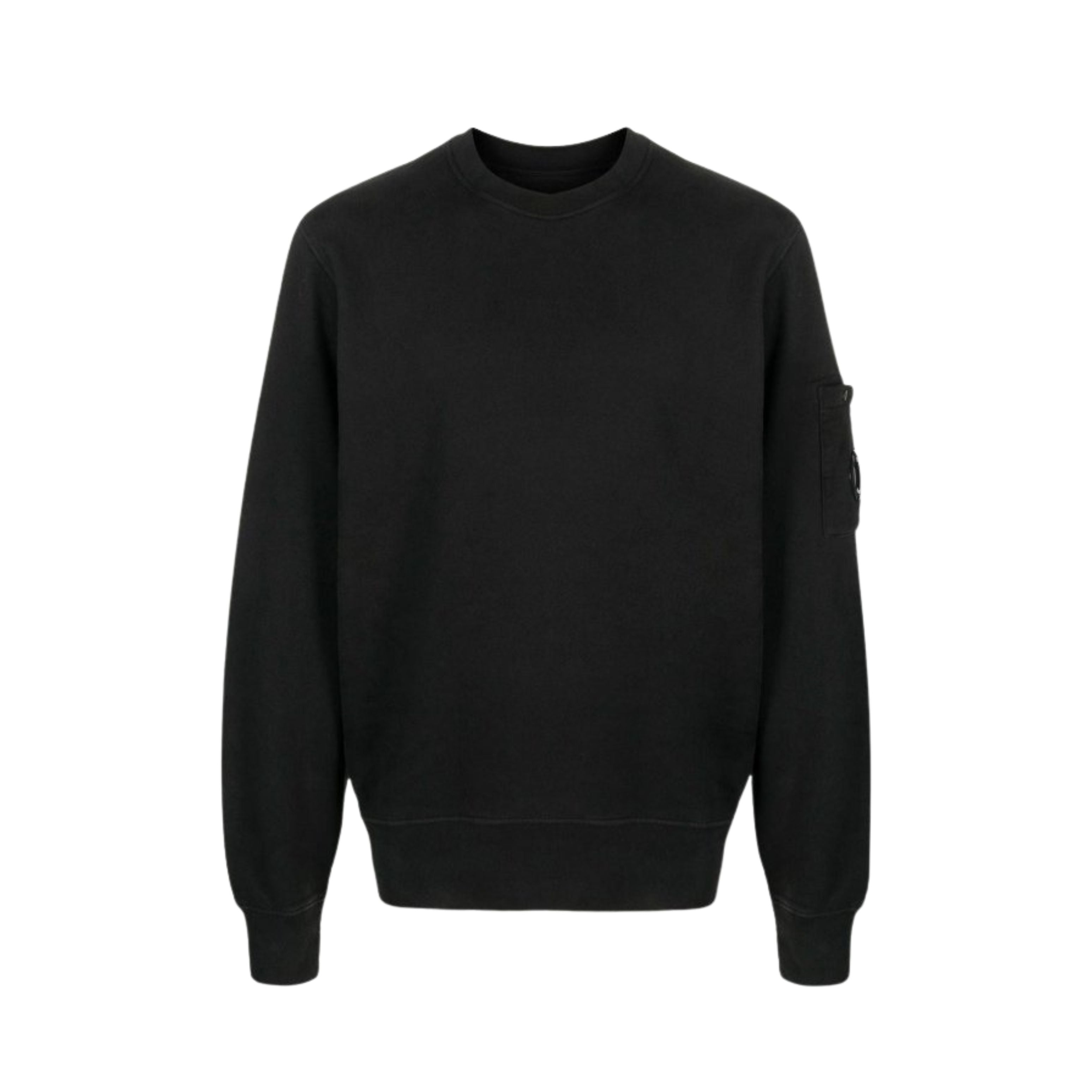 CP Company Diagonal Raised Crewneck Sweater Black