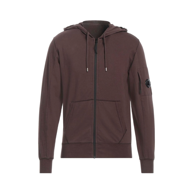 CP Company Pullover Hoodie Zip Brown