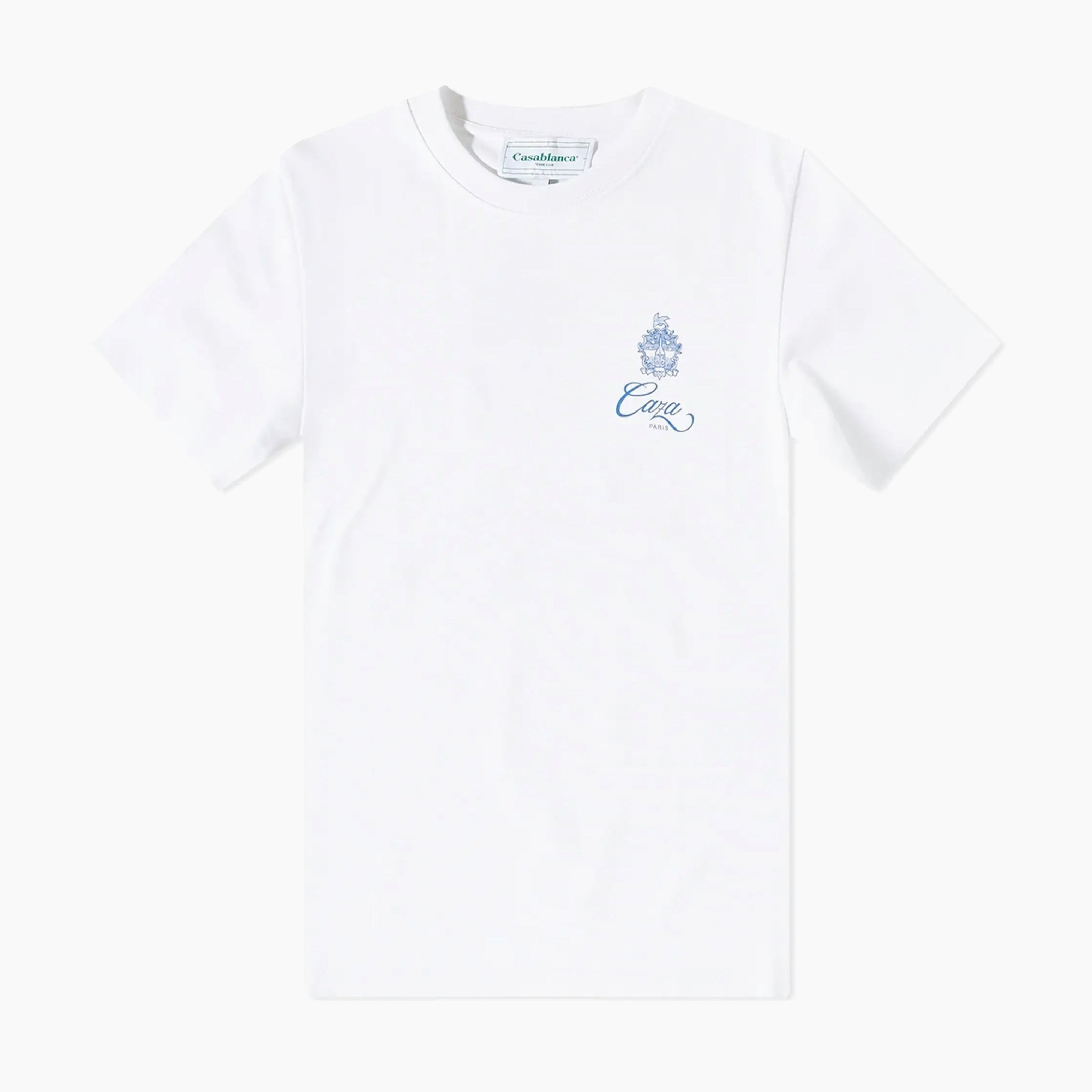 Casablanca T-Shirt Caza Emblem Blanc