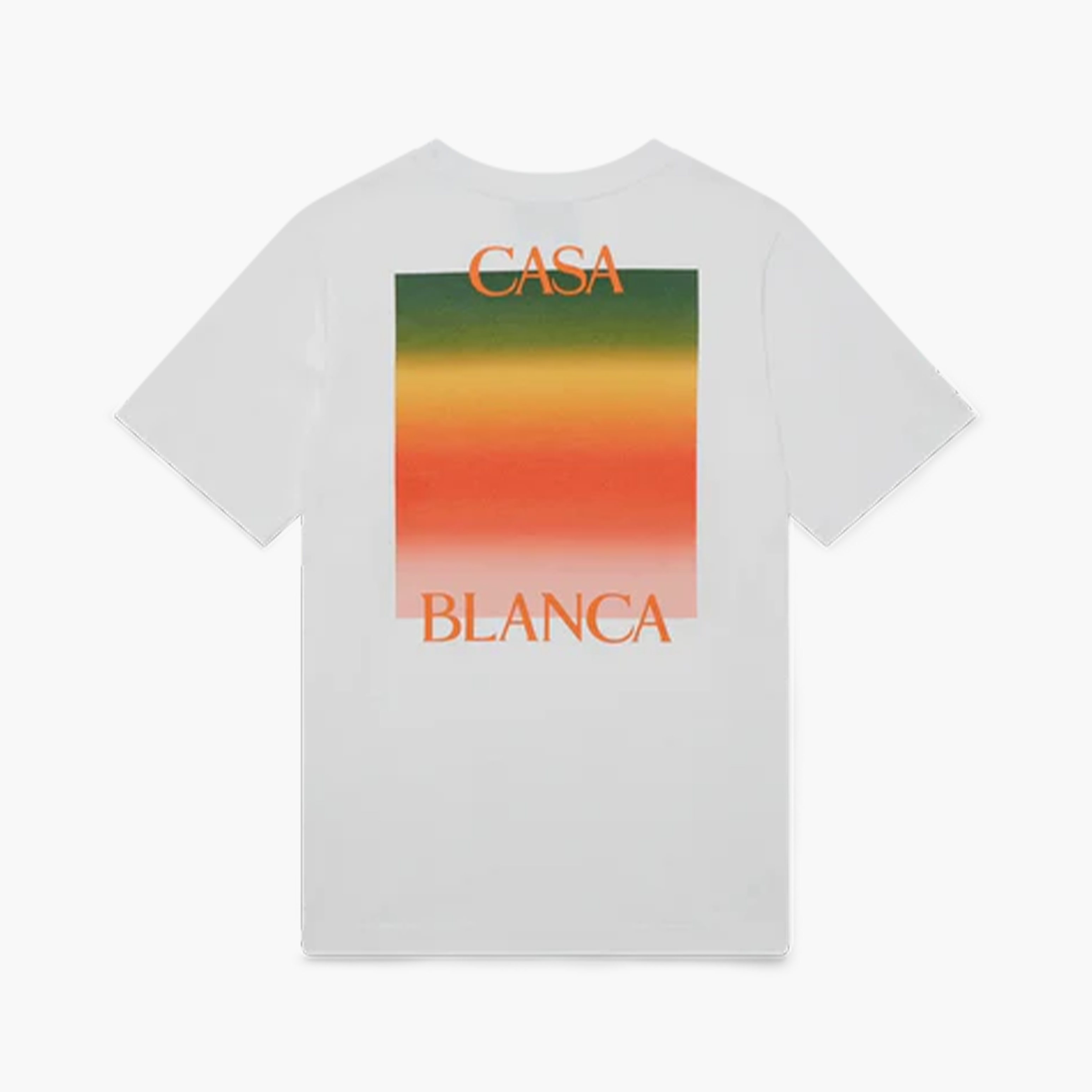 Casablanca T-Shirt Gradient Logo Blanc