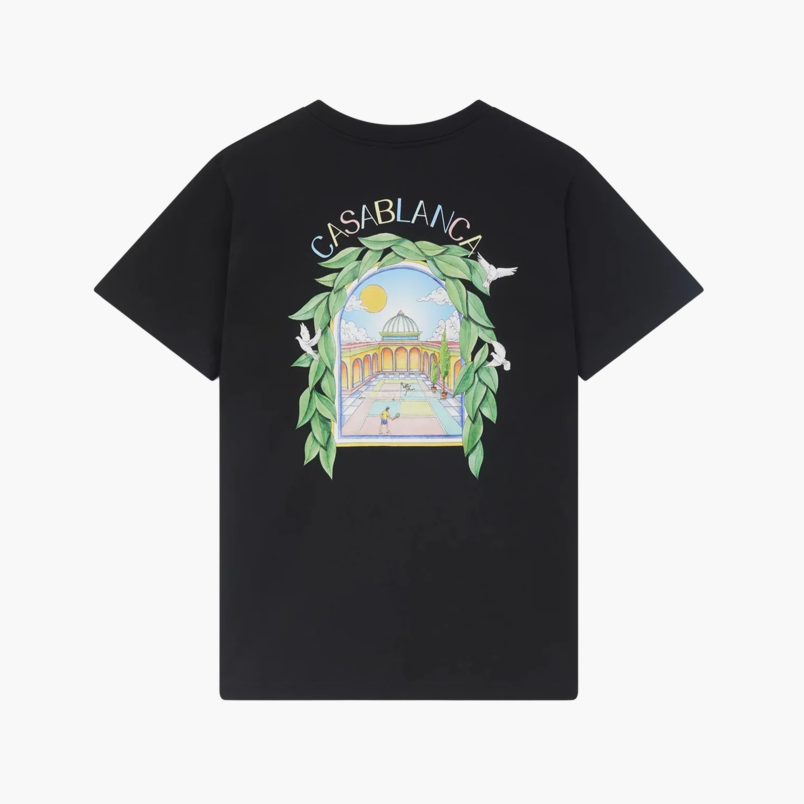 Casablanca T-Shirt L'Arche de Tennis Noir