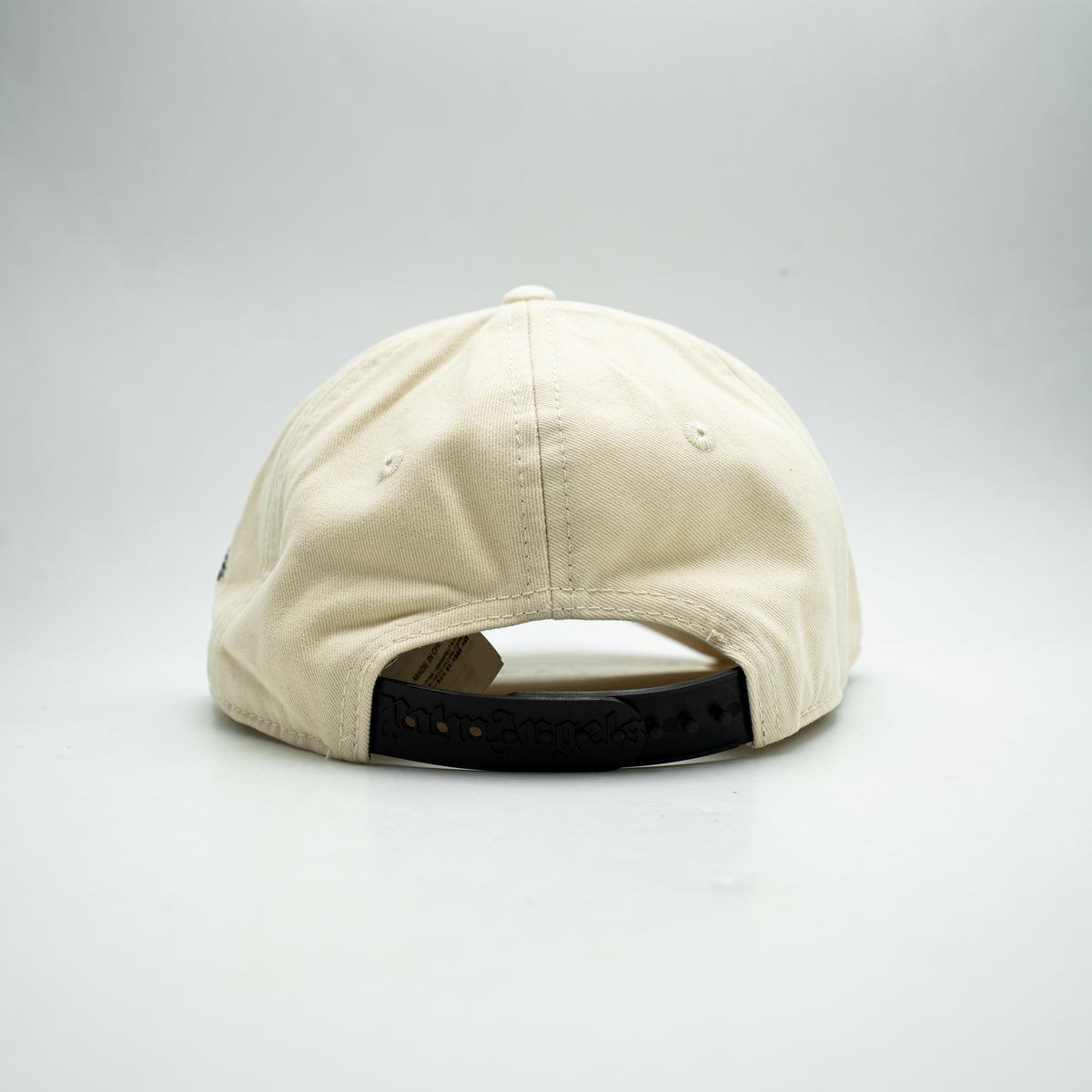 Casquette Palm Angels Blanc Logo Brodé Noir