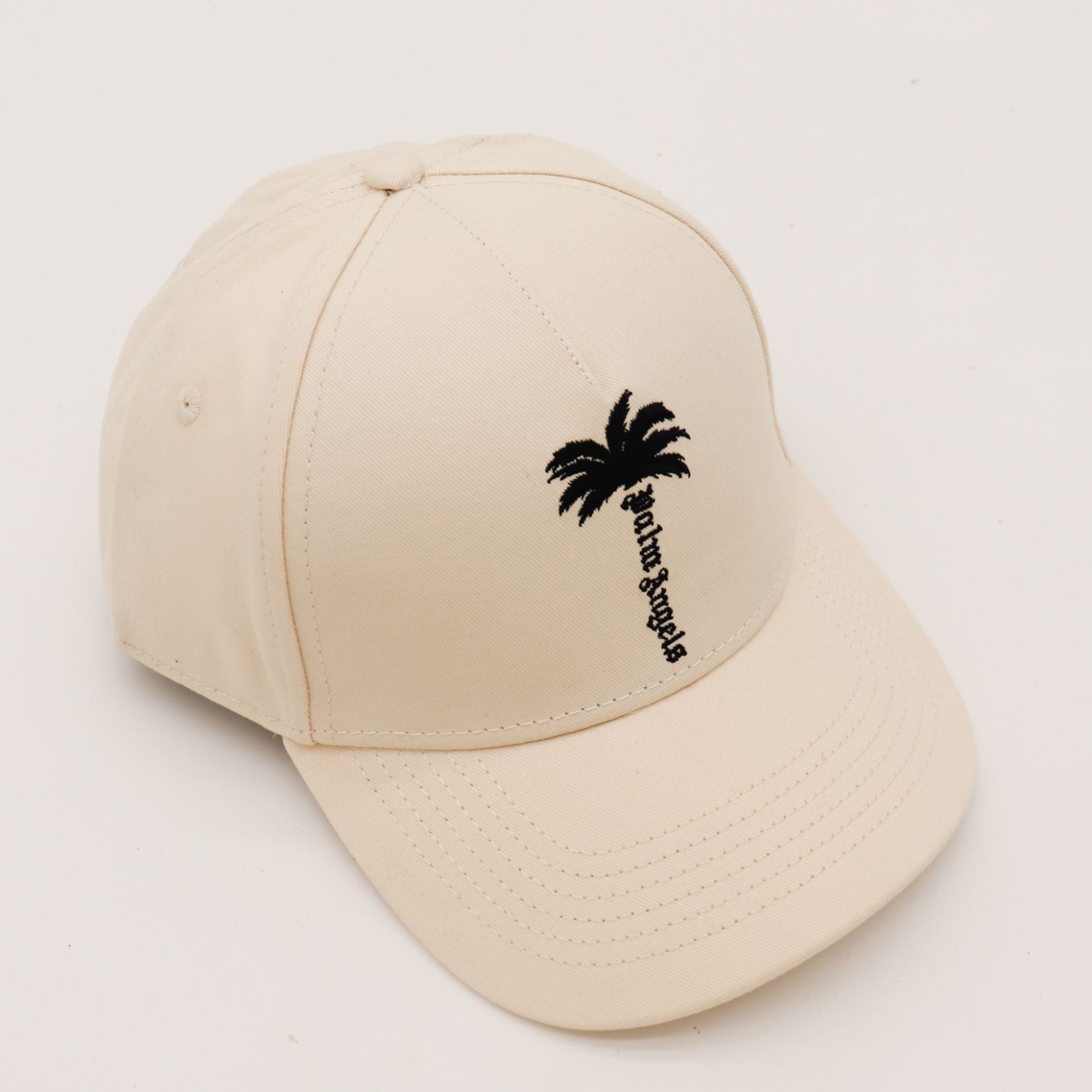 Casquette Palm Angels Logo Brodé Palm Blanc